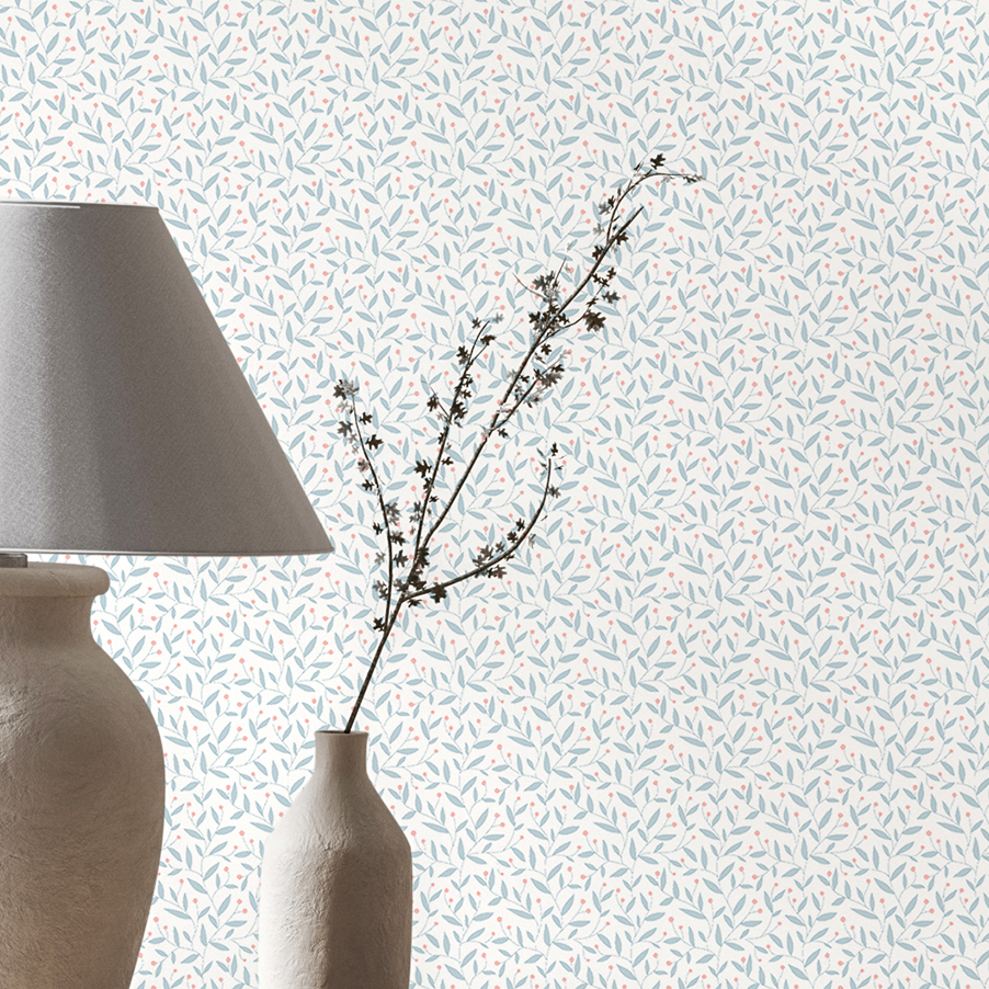 Hoopla Walls Dotty Vine - Wedgewood 10M Wallpaper