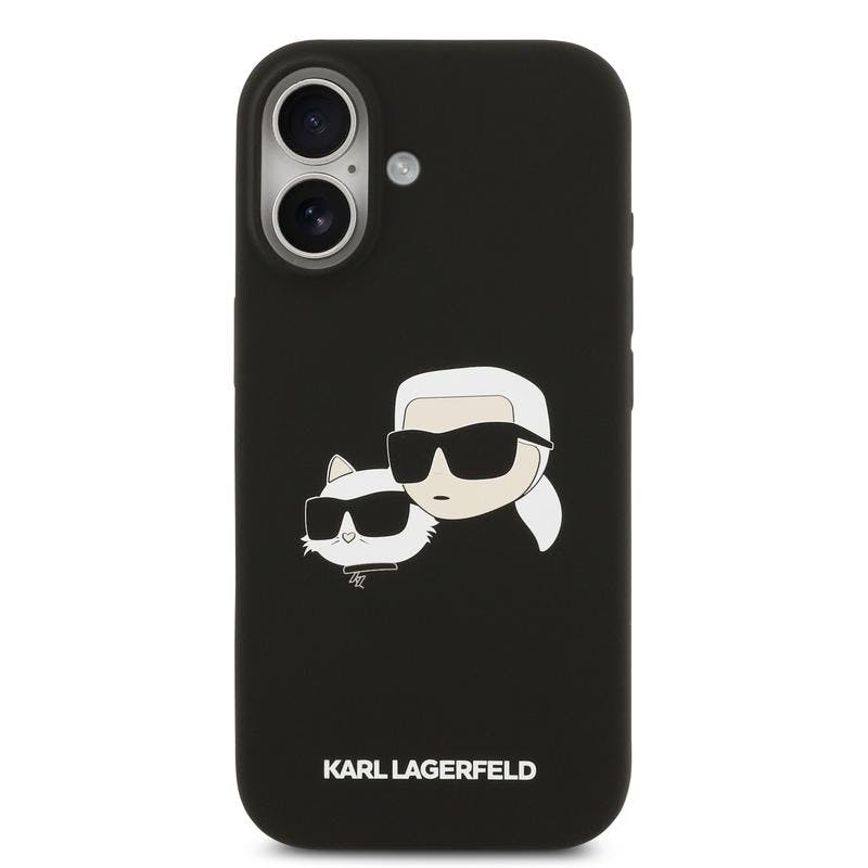 Karl Lagerfeld Black Liquid Silicone Double Head Case With Magsafe For Iphone 17 6.3" - Klhmp17sskchpplk