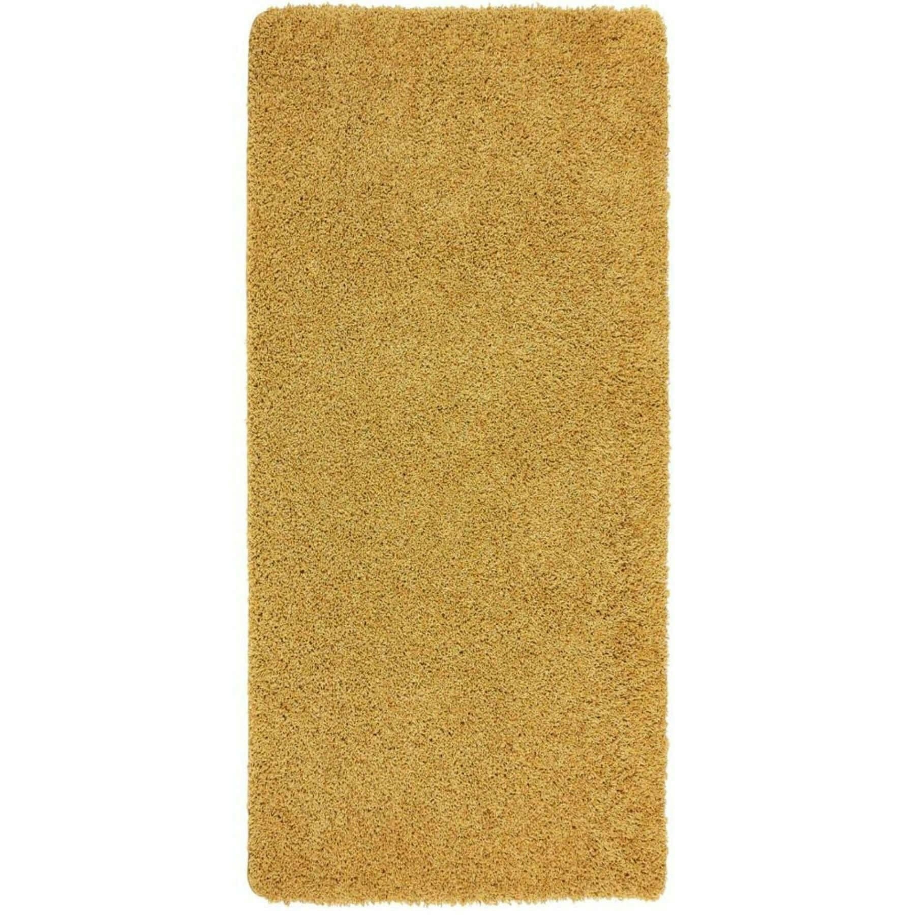Rackhams Washable Ochre Shaggy Rug - 67X200 Cm