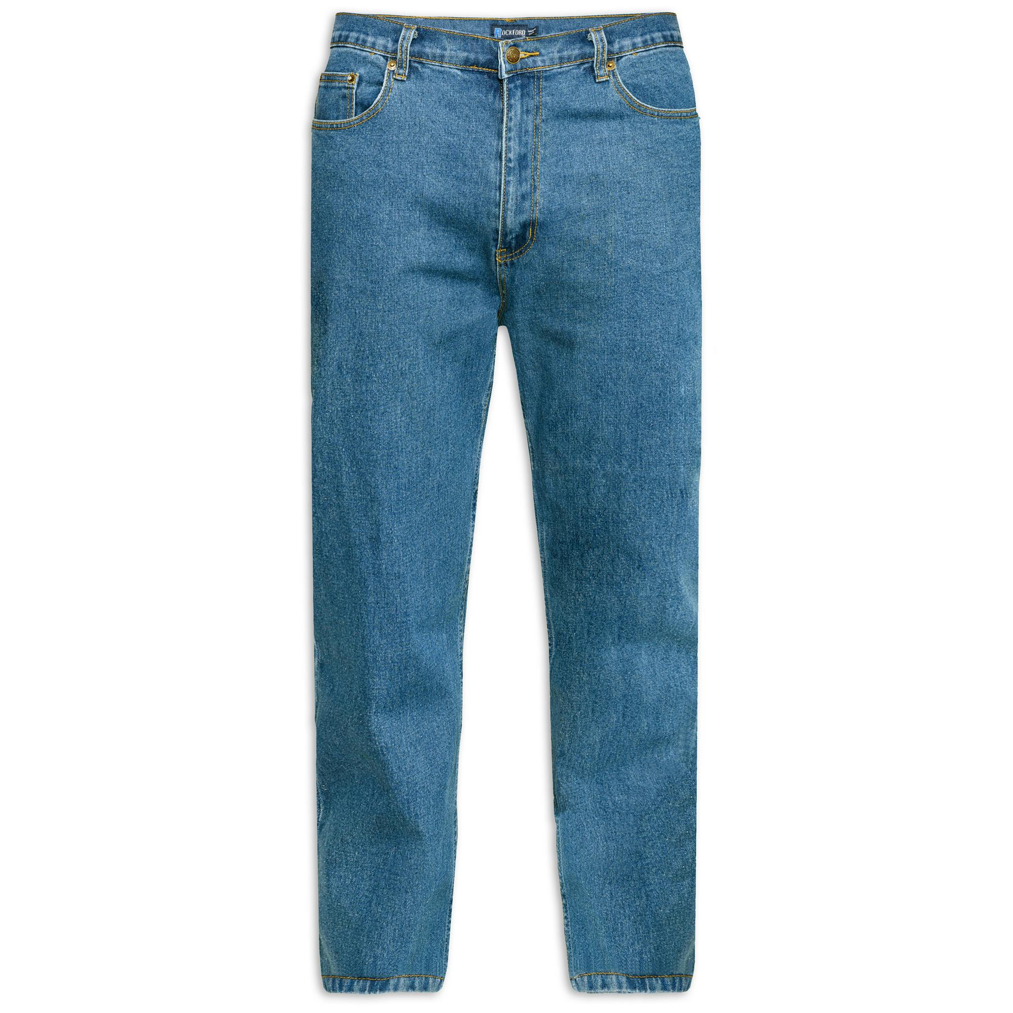 Duke Men's D555 Rockford Carlos Stretch Jeans - Stonewash - Stonewash - 32S - 65% Cotton/32% Polyester/3% Elastane