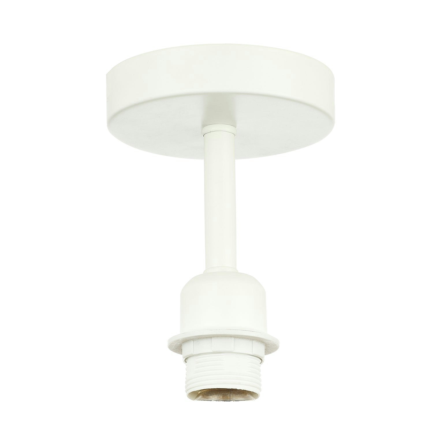 Rackhams White/Light Traditional Matt Ceiling Fitting For Industrial Style Bulbs