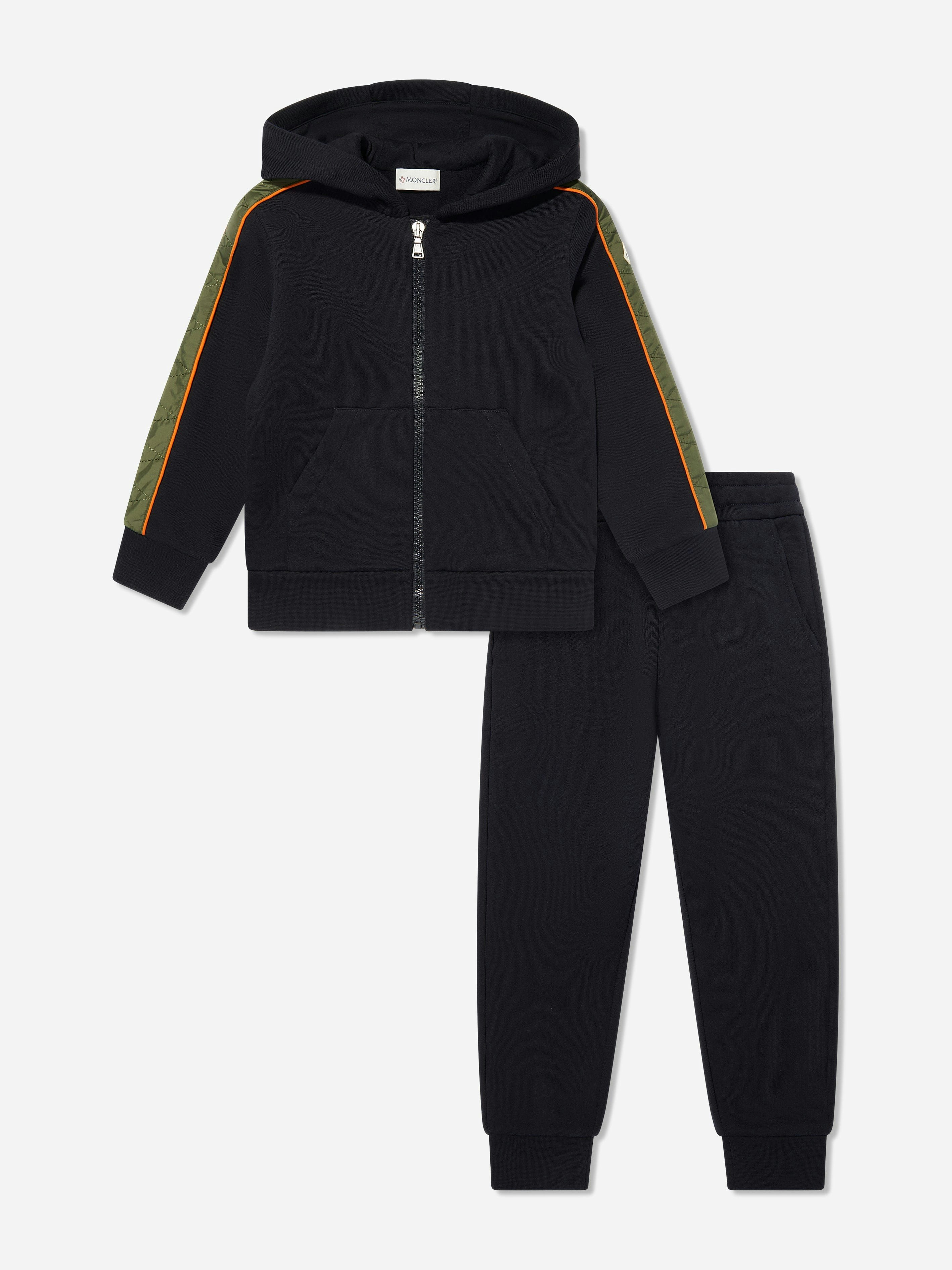 Moncler Enfant Boys Blue Branded Tracksuit In Navy - 8 Yrs