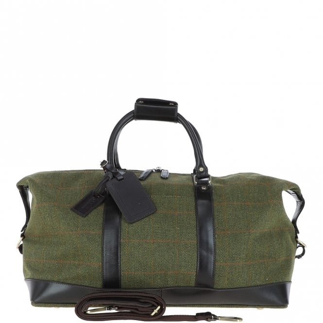 Ashwood Large Vintage Leather Travel Holdall: Marcus - One Size - Leather - Tweed
