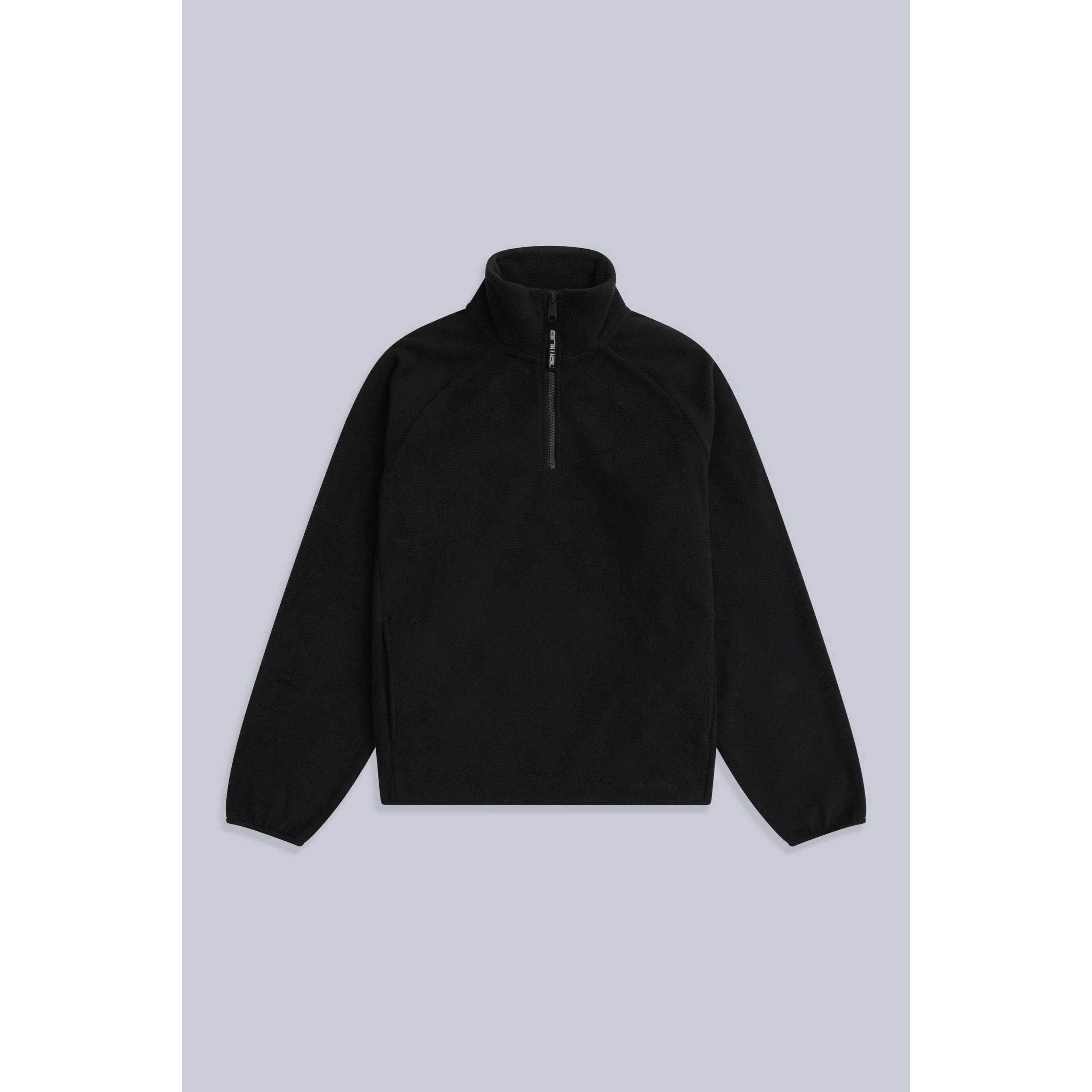 Animal Women's Black Stockholm Half Zip Fleece Top - 18 Uk - 100% Polyester
