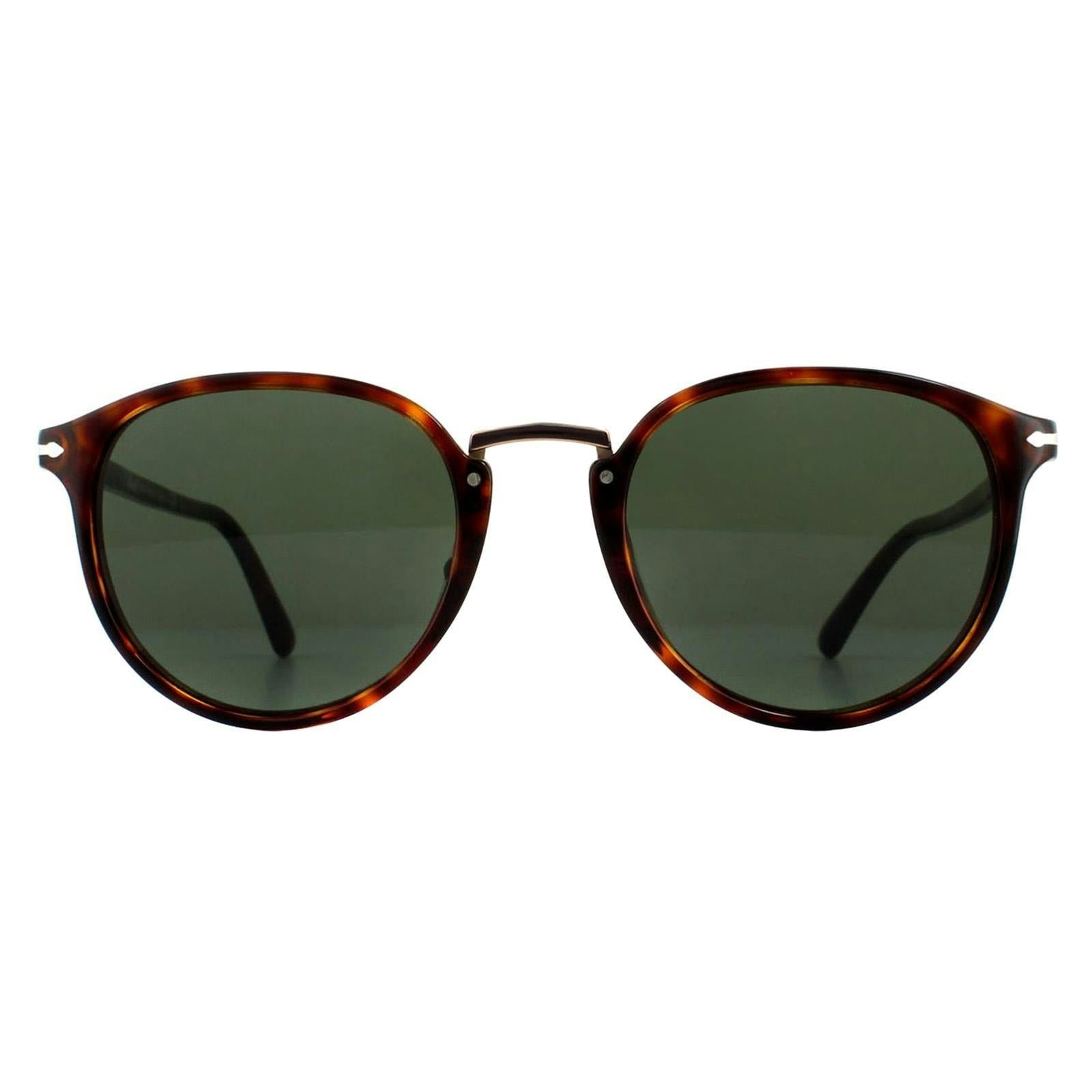 Persol Men's Green Po3210s 24/31 Man Sunglasses Acetate Turtle Round Normal - Image 7