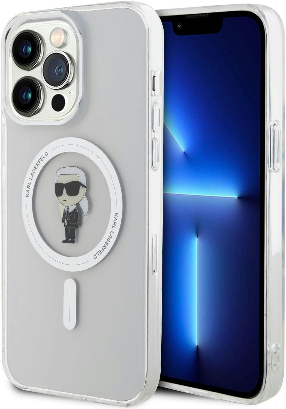Karl Lagerfeld Ikonik Hard Case With Magsafe For Iphone 15 Pro Max 6.7" Clear - Klhmp15xhfcnot