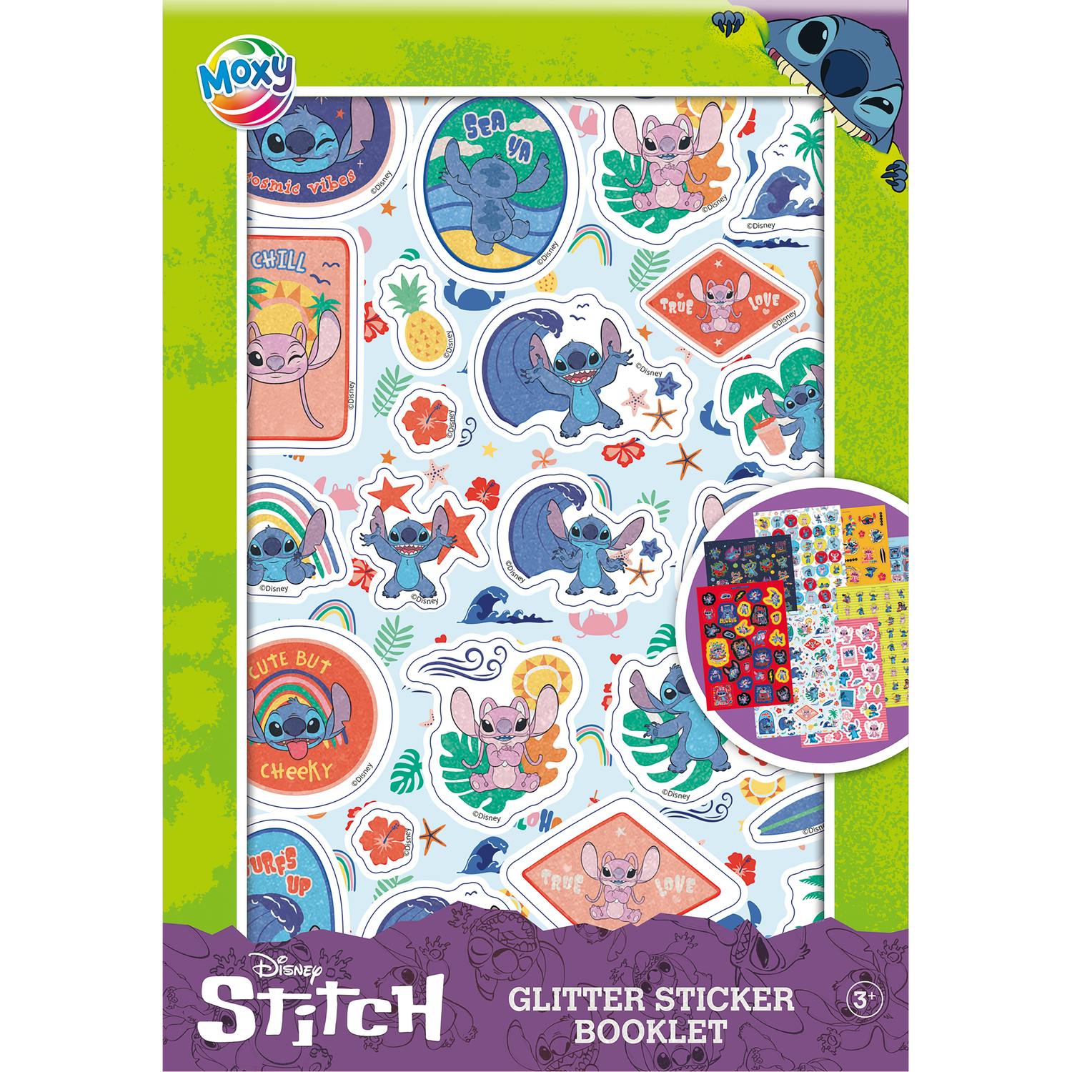 Totum Blue Stitch Glitter Sticker Book - Plastic