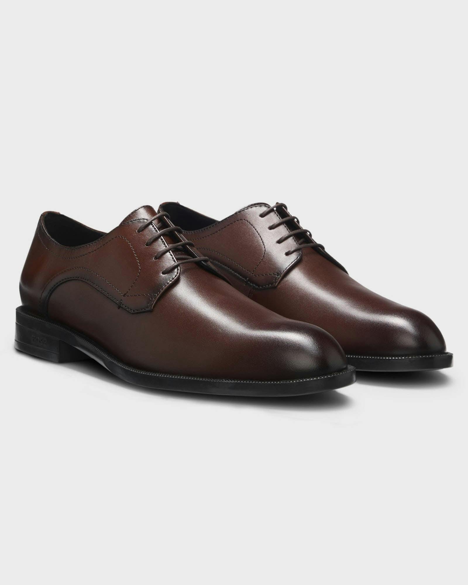 Boss Men's Orange/Dark/Brown Tayil Derby Shoes - 205 - 205 - Uk11 Eu45 Us12