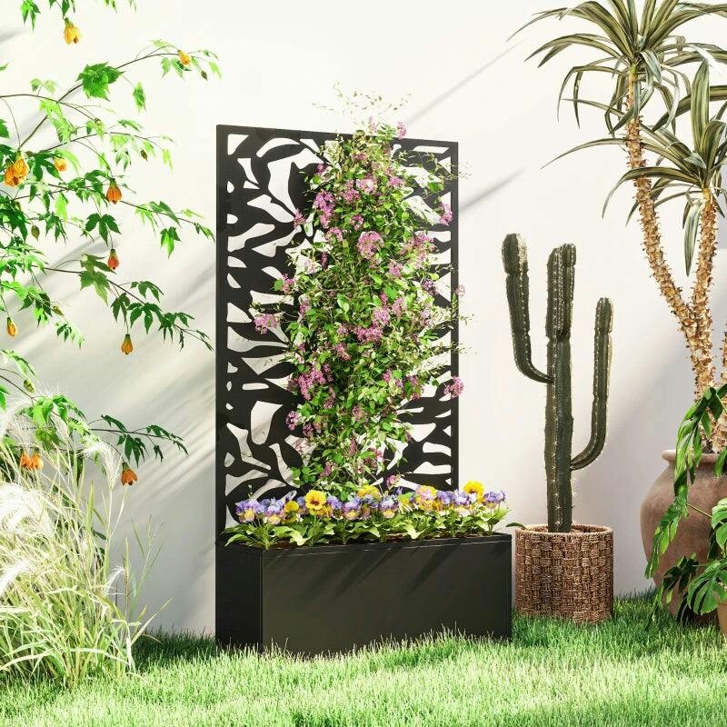 B&Q - Metal Garden Bed With TrellisRaised Planter With Privacy Panel - Image 7