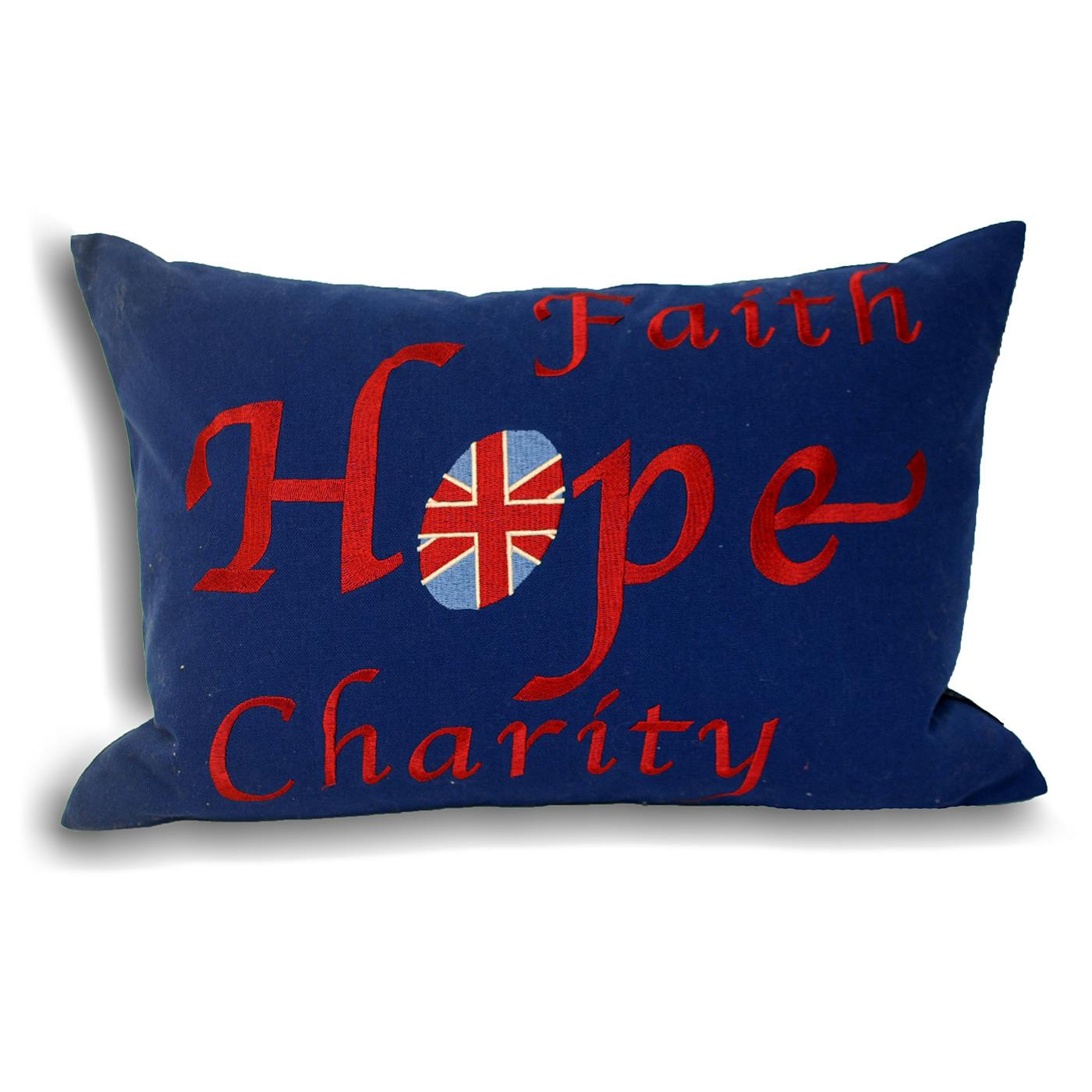 Riva Home Faith Cushion Cover - Navy - 35X50cm - Navy - 100% Cotton