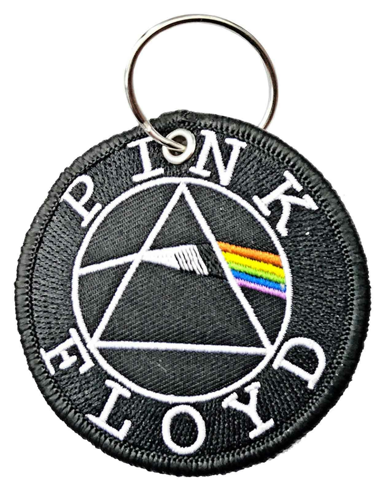 Paradiso Clothing Pink/Dark Floyd Keyring Side Of The Moon Circle Patch Keychain
