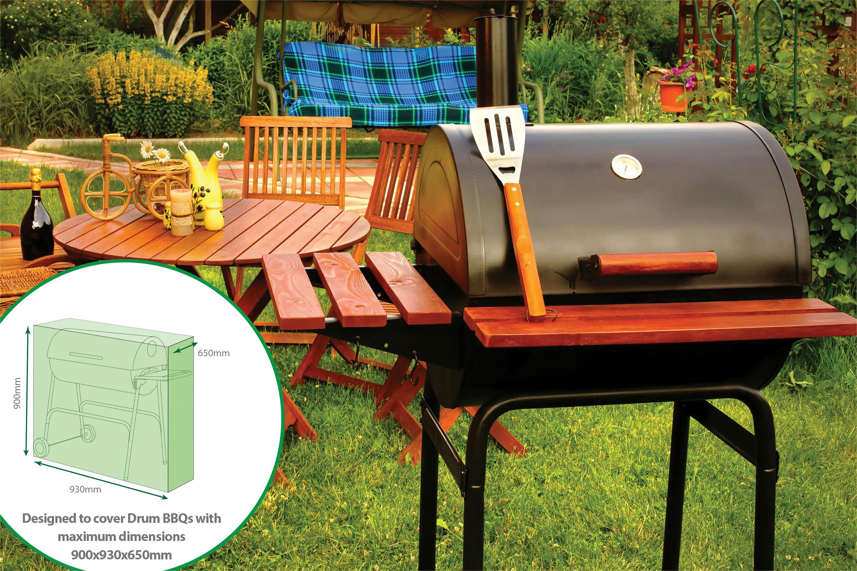 St Helens Green Home And Garden Water Resistant Drum Bbq Cover