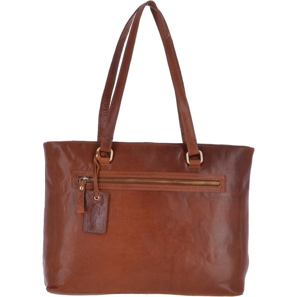 Ashwood Women's Grain Large Vintage Leather Handbag - Tan