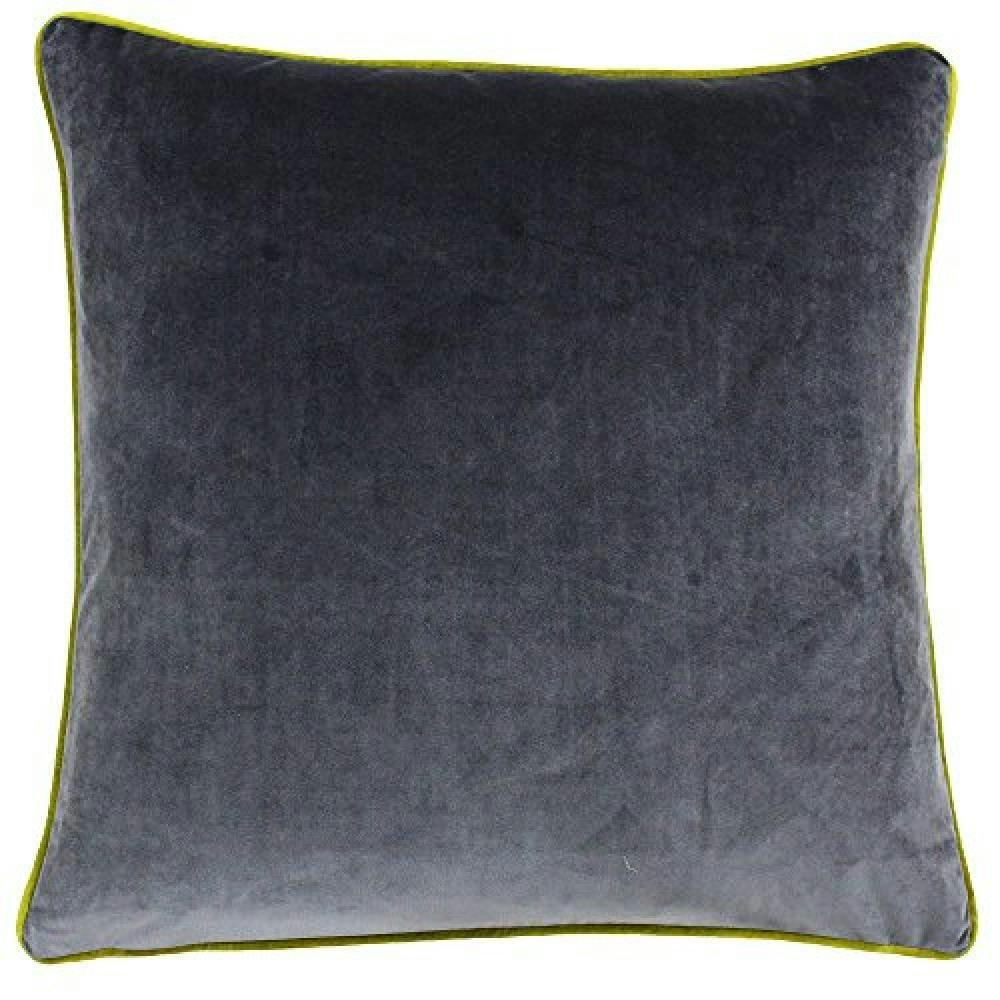 Riva Home Meridian Cushion Cover - Charcoal/Moss - 55 X 55Cm - Charcoal/Moss - 100% Polyester