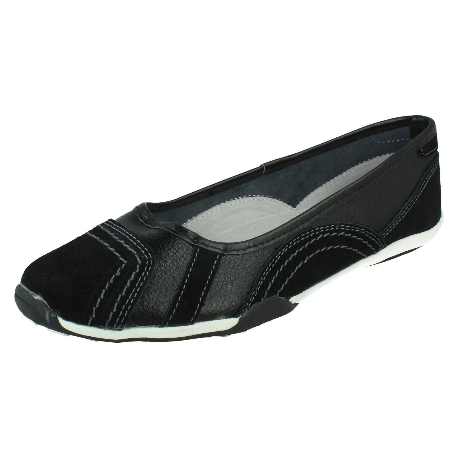 Down To Earth Women's Black/White Casual Shoes F80509 - Uk 5