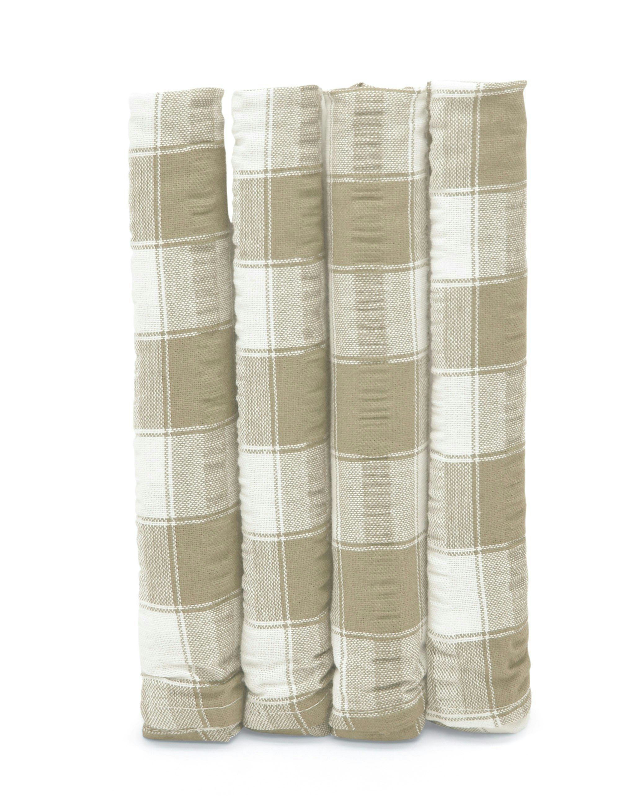 Rackhams Seersucker Gingham Check Napkins Set Of 4 - Natural