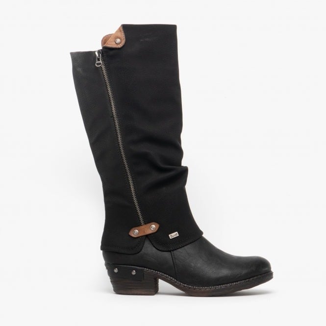 Rieker Women's Black 93655-00 Knee High Boots - Uk 3.5 / Eu 36