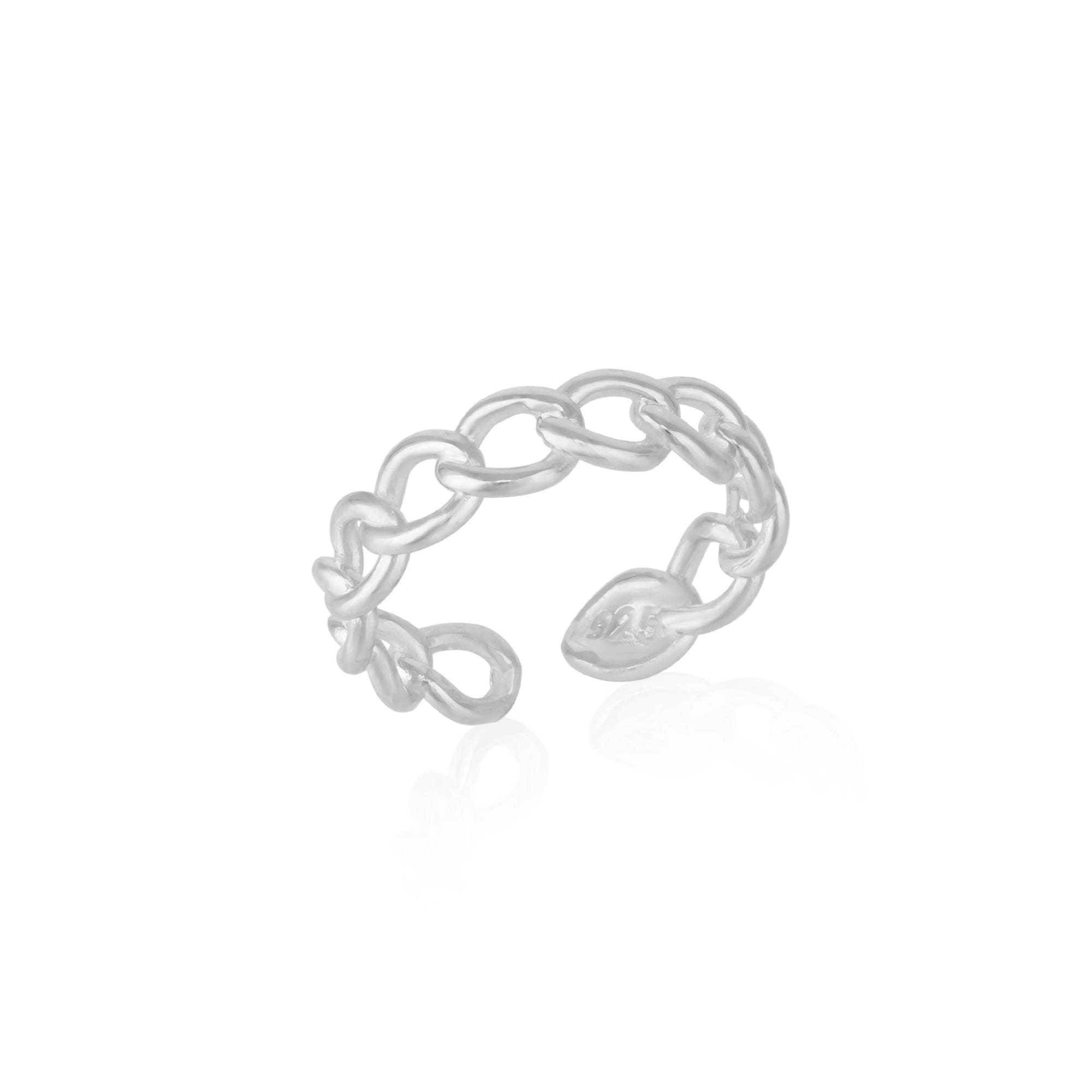 Spero London Silver Sterling Chain Ring