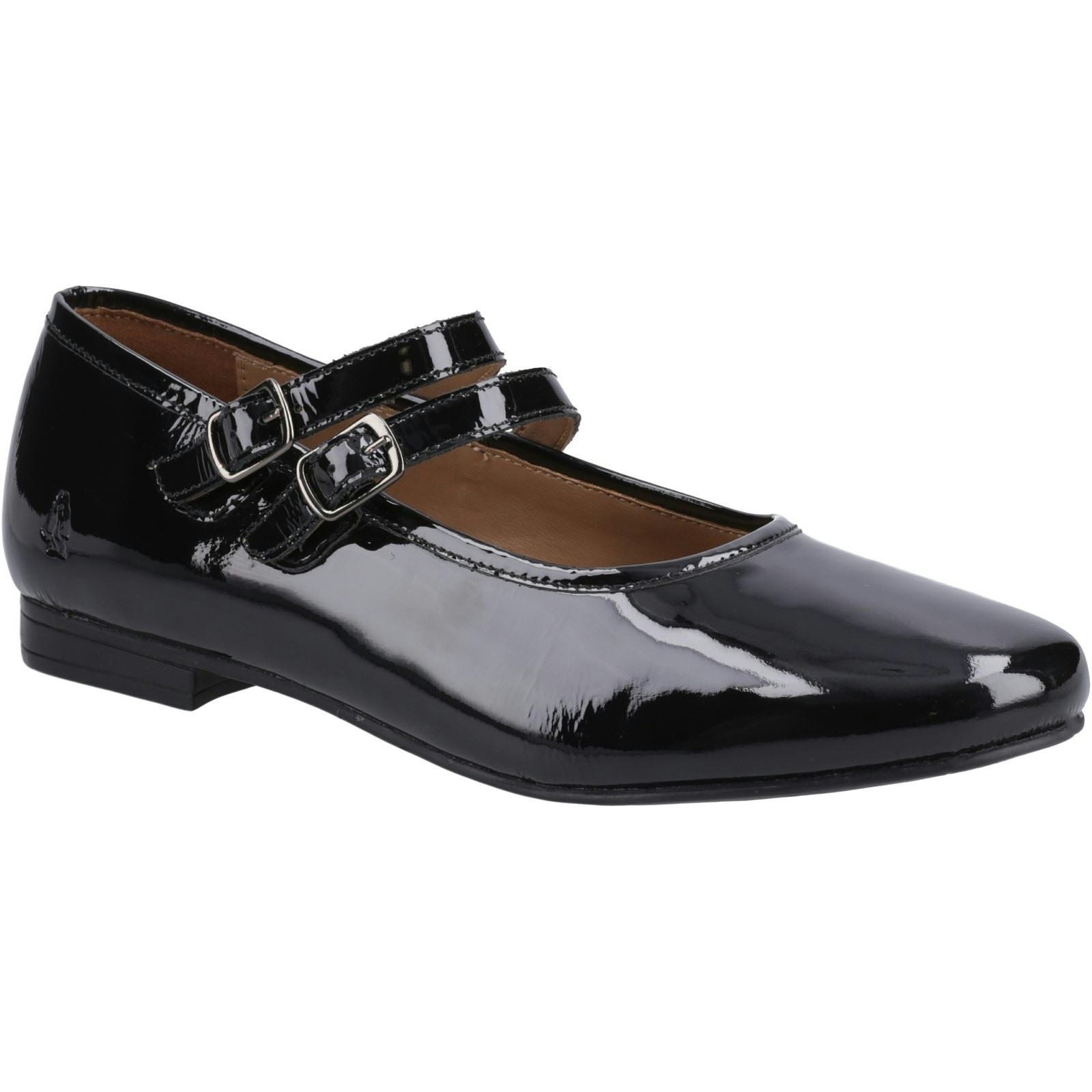 Hush Puppies Women's Black Nancy Mary Jane Leather Flats - Size 3
