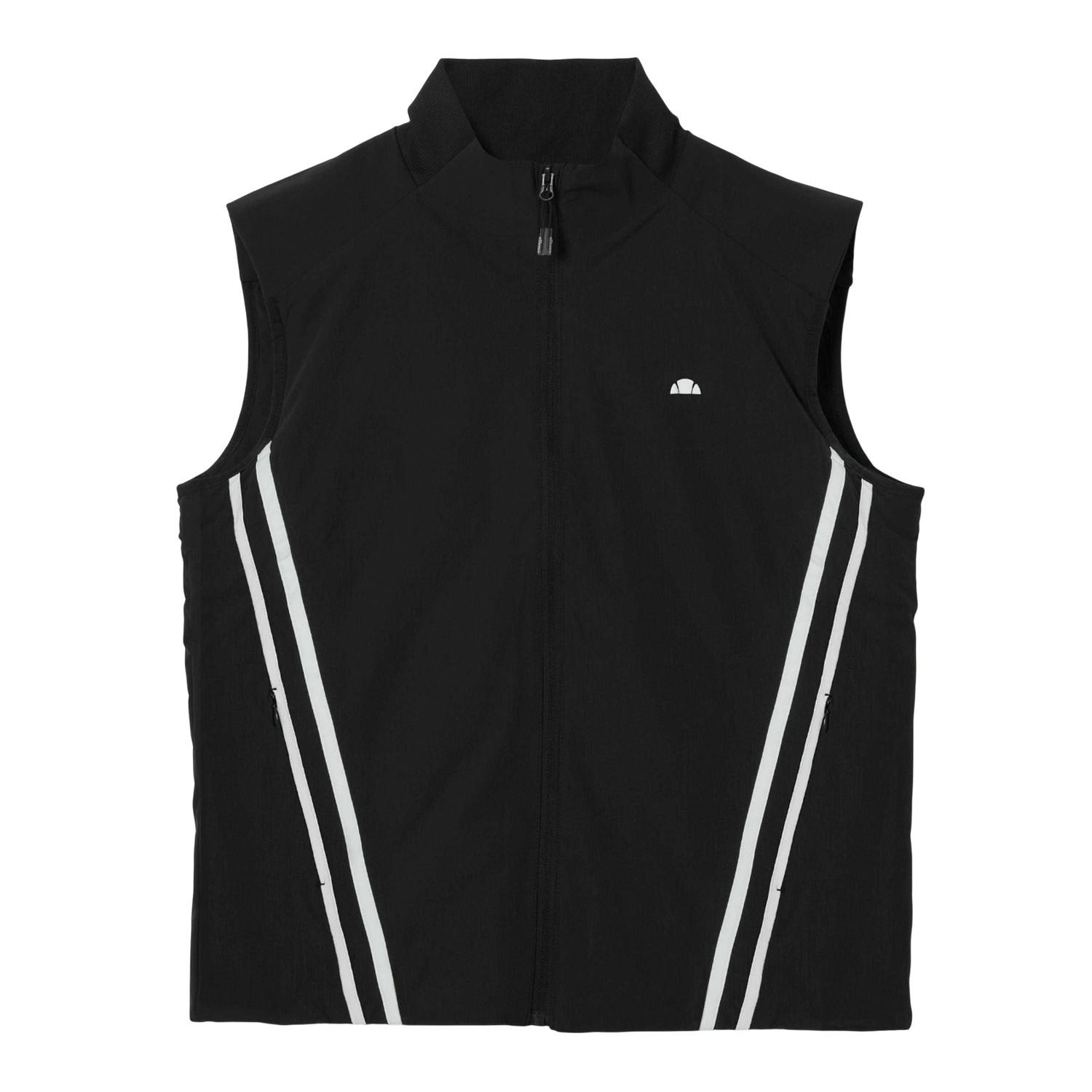 Ellesse Men's Black Rushano Gilet - M - 90% Polyamide/10% Elastane