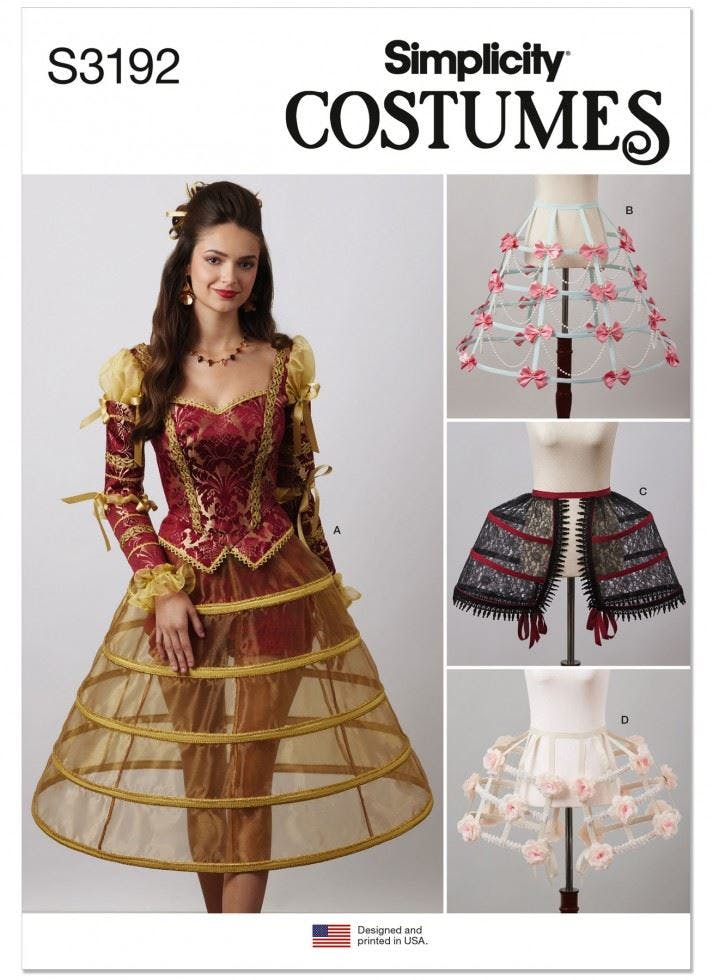 Simplicity Women's Sewing Pattern 3192, Costumes, Petticoats For K5 (8-10-12-14-16) - Intermediate - K5 (8-10-12-14-16)