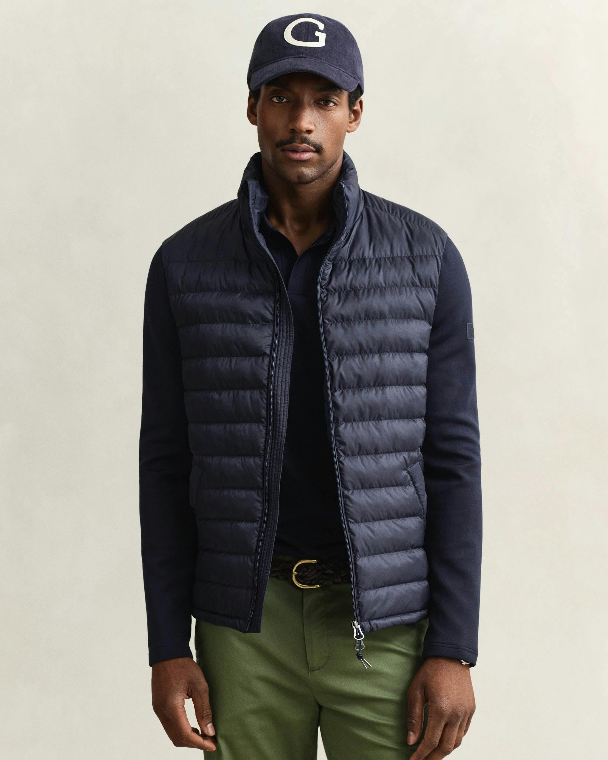 Gant Men's Blue Hybrid Jacket - 433 Evening - 433 Evening - L