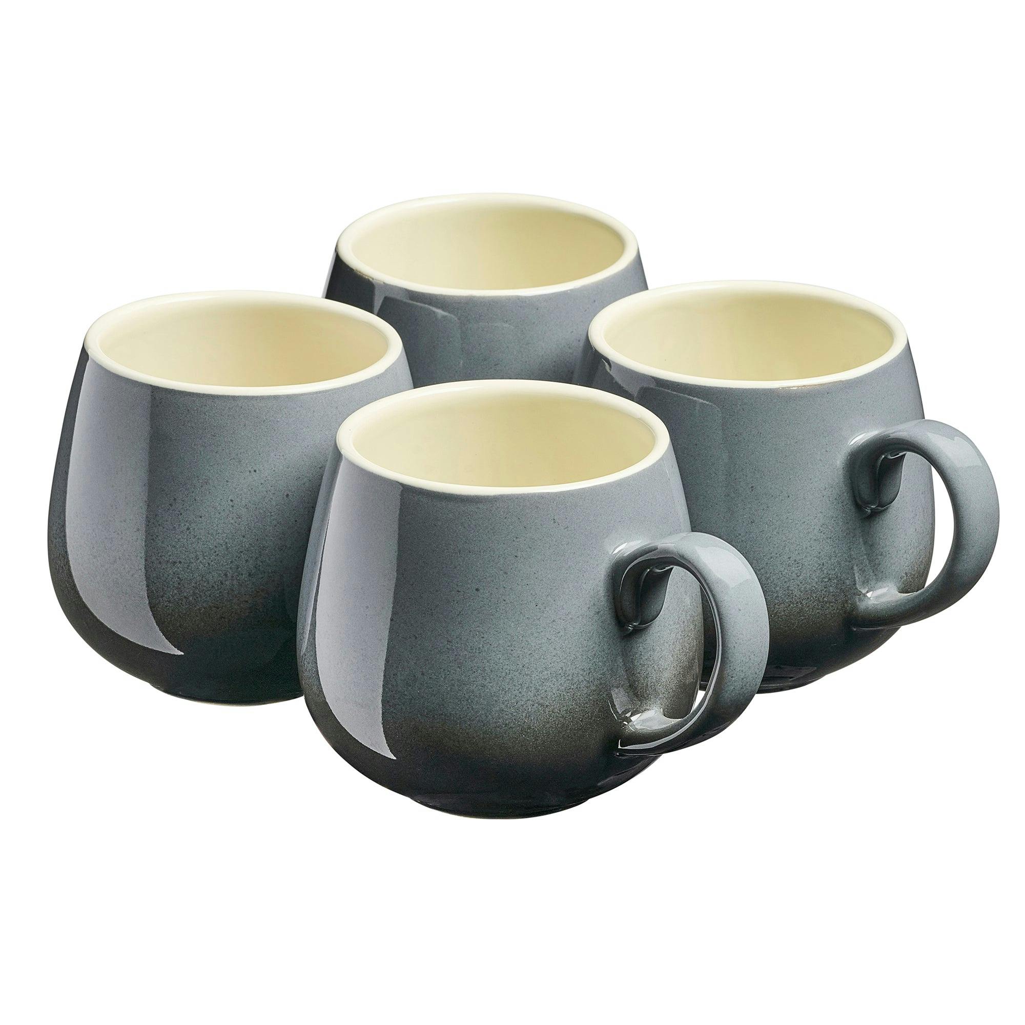 Cooks Professional Unisex Grey 4Pc Colourful Round Tea Coffee Mug Set - 350Ml In - Image 5