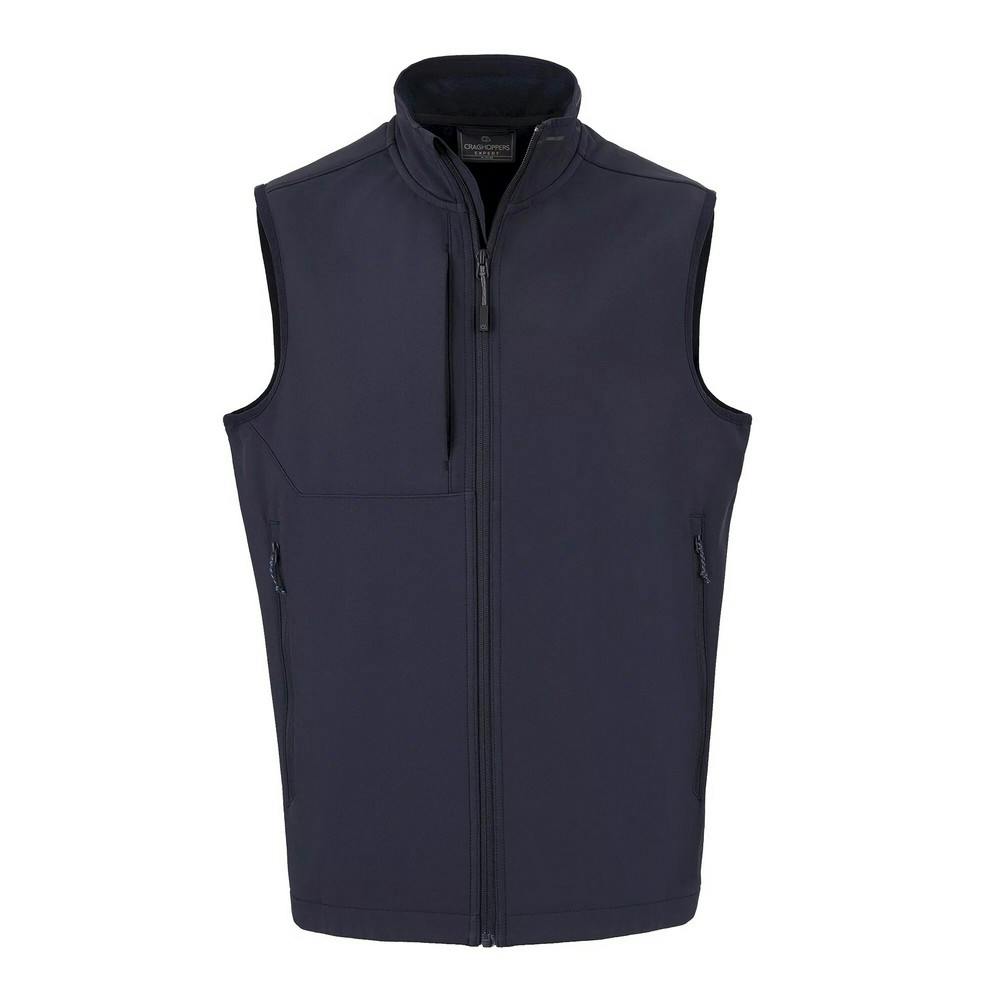 Craghoppers Men's Dark Expert Basecamp Softshell Gilet - Navy - L - Navy - 94% Polyester/6% Elastane