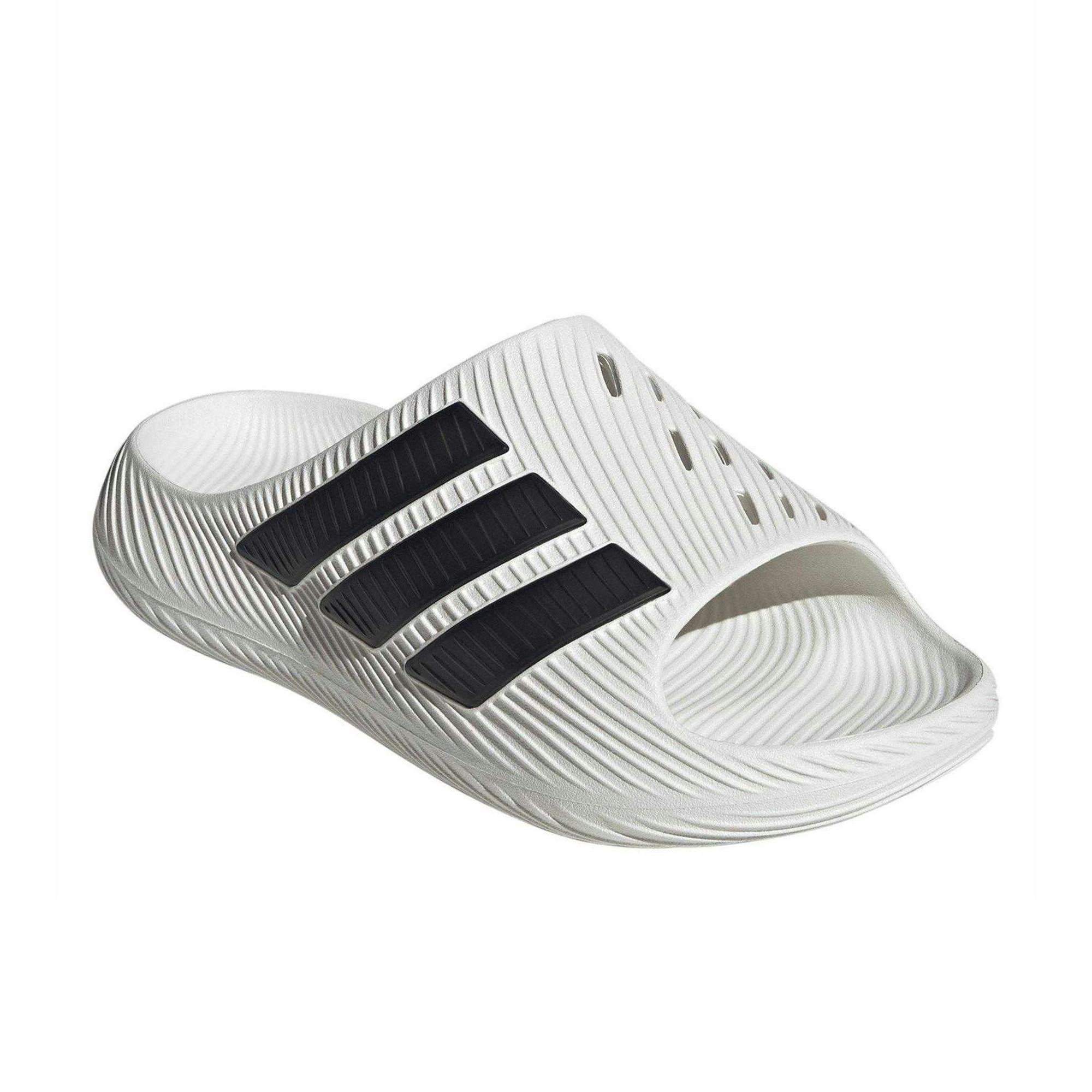 Adidas Men's White/Black Adilette Shower Rubber Sliders - 10 Uk - 100% Mixed