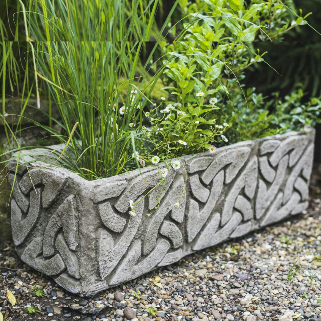 Osn Celtic Style Stone Planter Trough