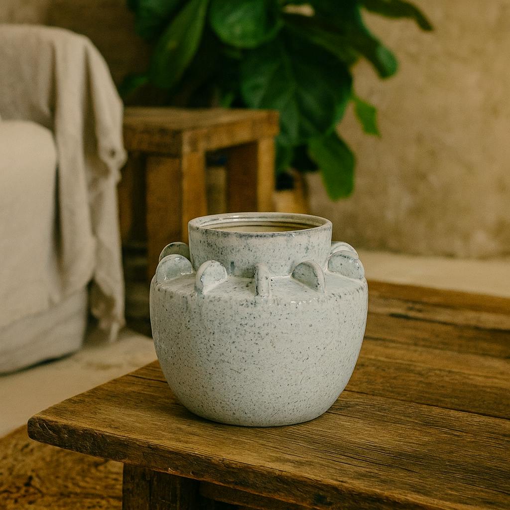 Rackhams White Bloom Medium Hydria Ceramic Flower Vase