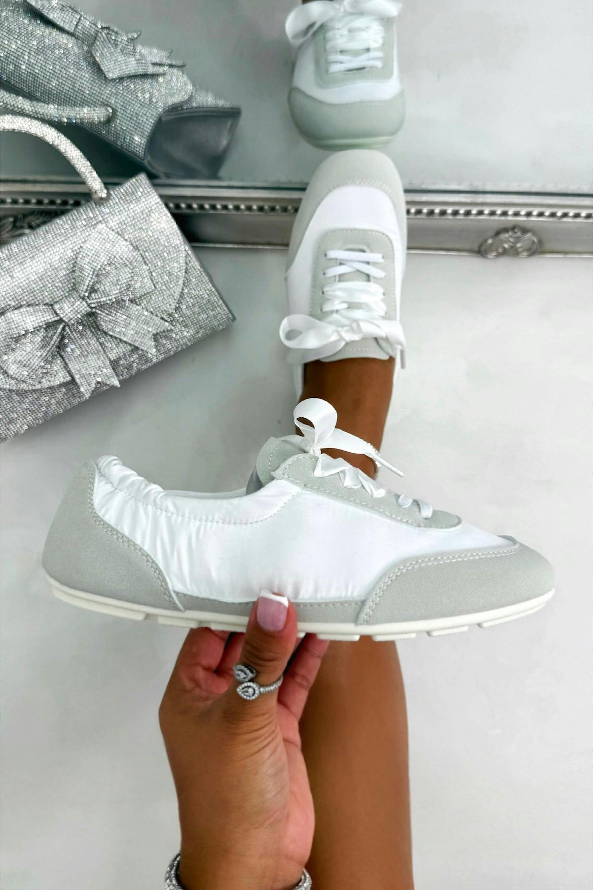 Love Lemonade Women's White Comfort Ballet Runner Trainers - Uk 7 - Eu 40 - Us 9