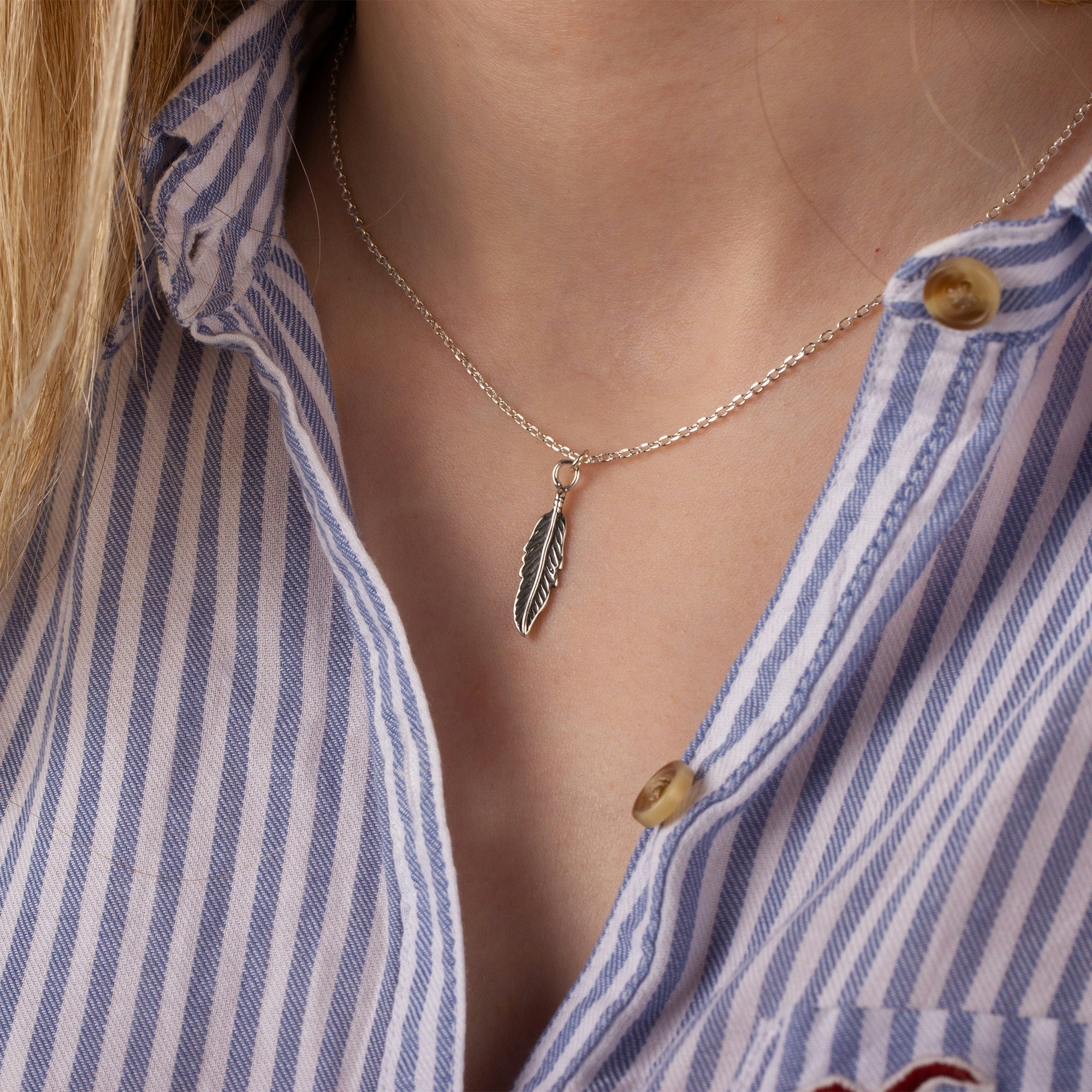 Mylee London Silver Feather Necklace - Sterling - Yes