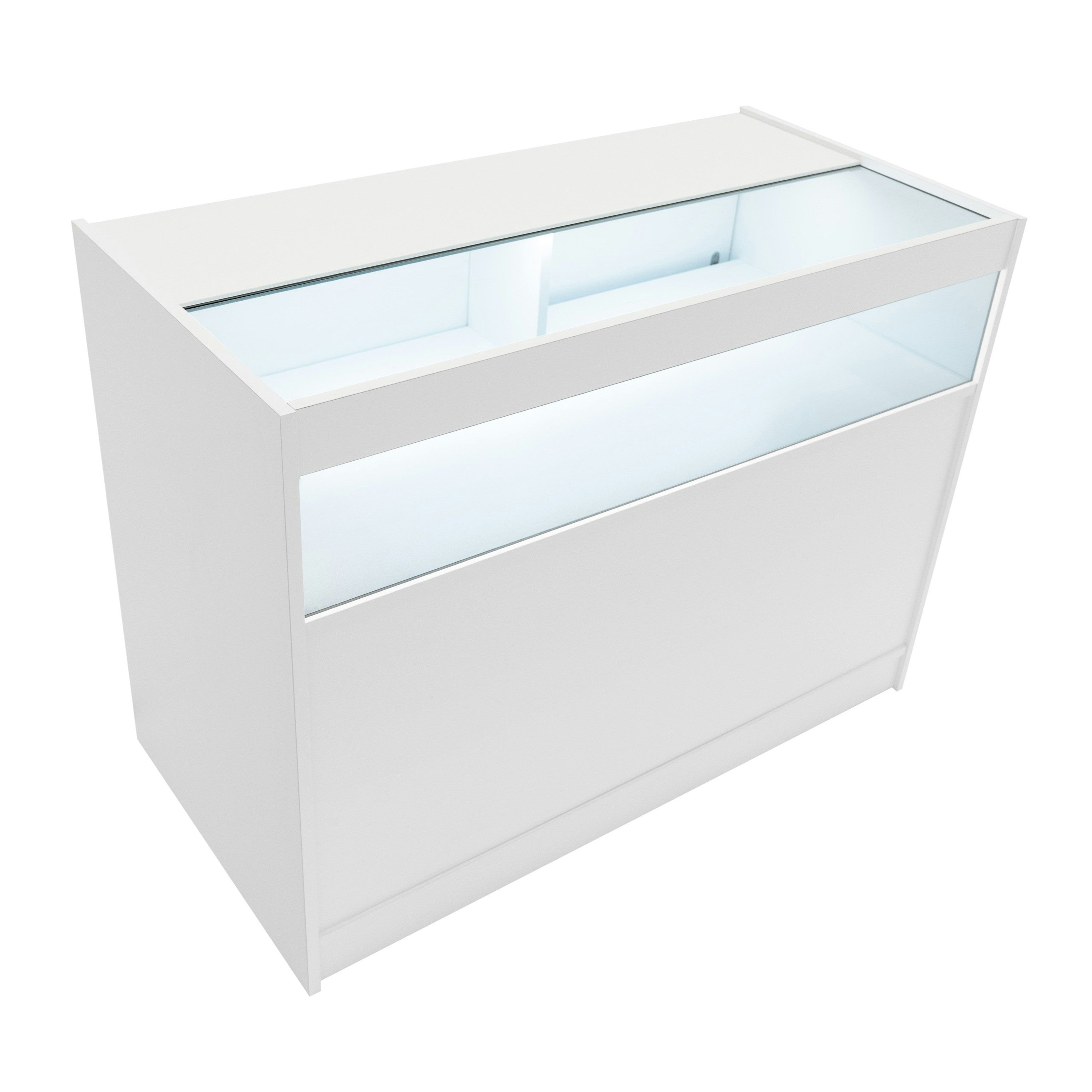 Rackhams White Led Retail Shop Counter B1200