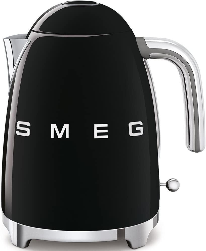 Smeg Black Klf03 Retro Style Kettle 1.7 Litre