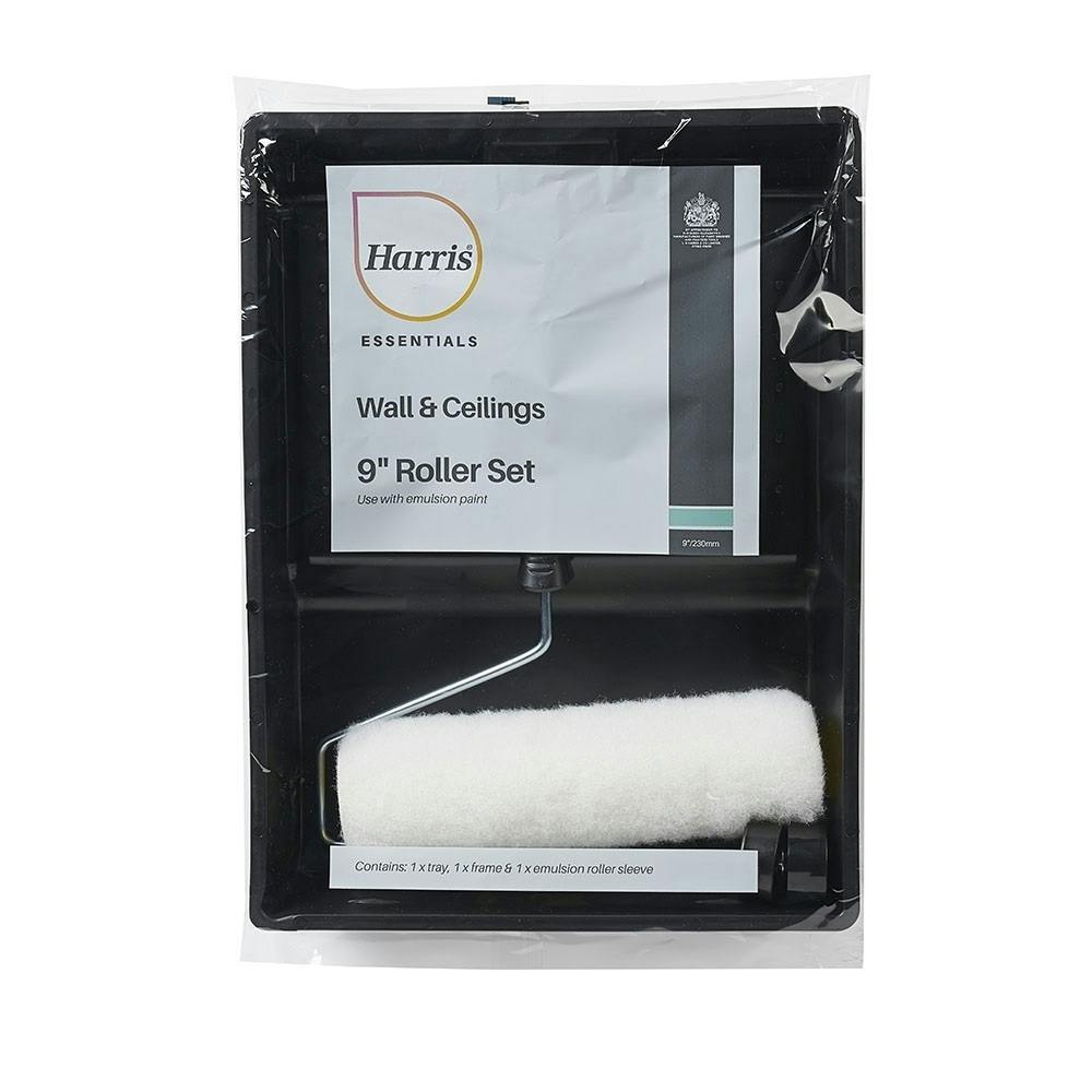 B&Q -  Essentials Paint Roller Set Black/white (9In) - Image 5