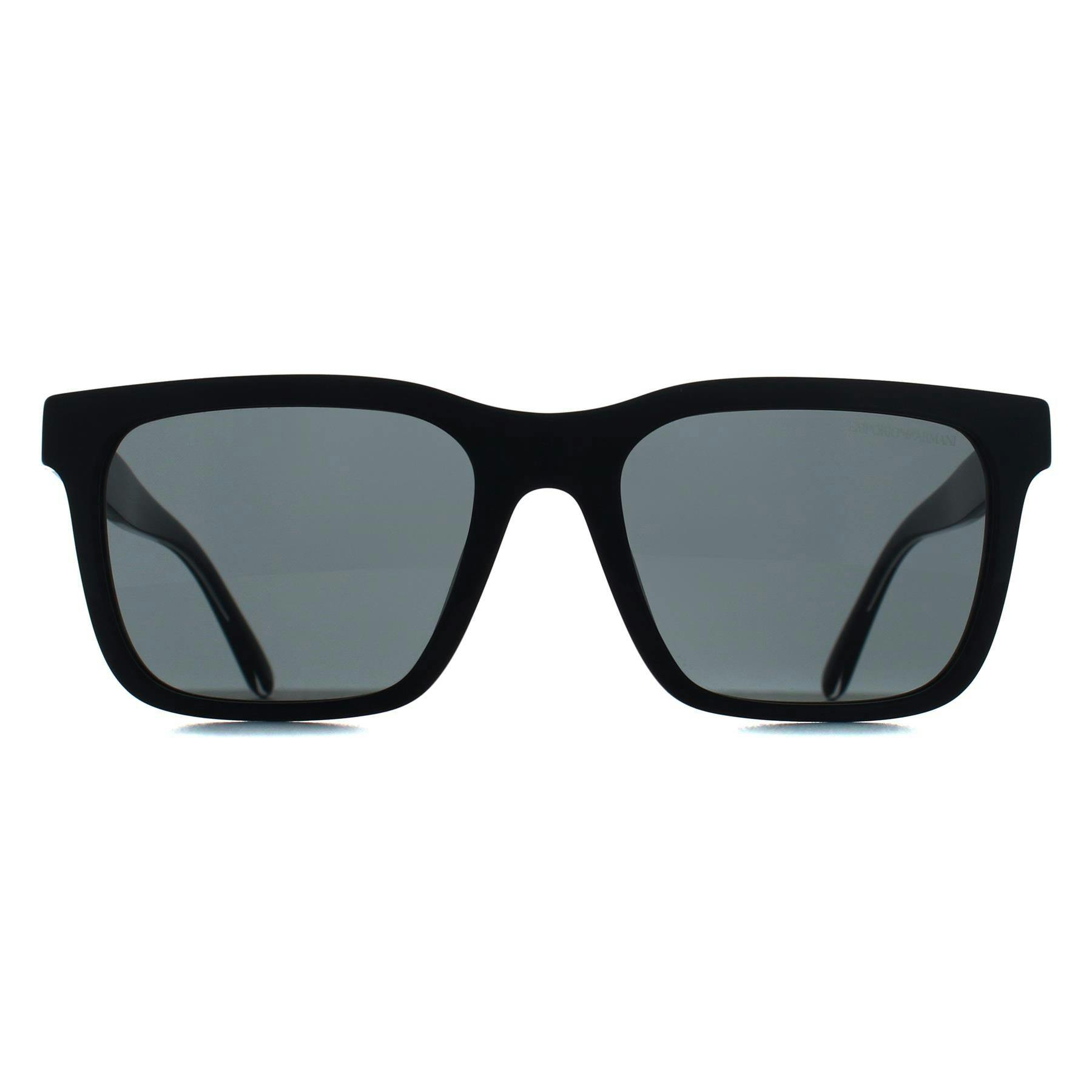 Emporio Armani Black/Grey Ea4262u 501787 Man Sunglasses Acetate Squared Normal - Image 6