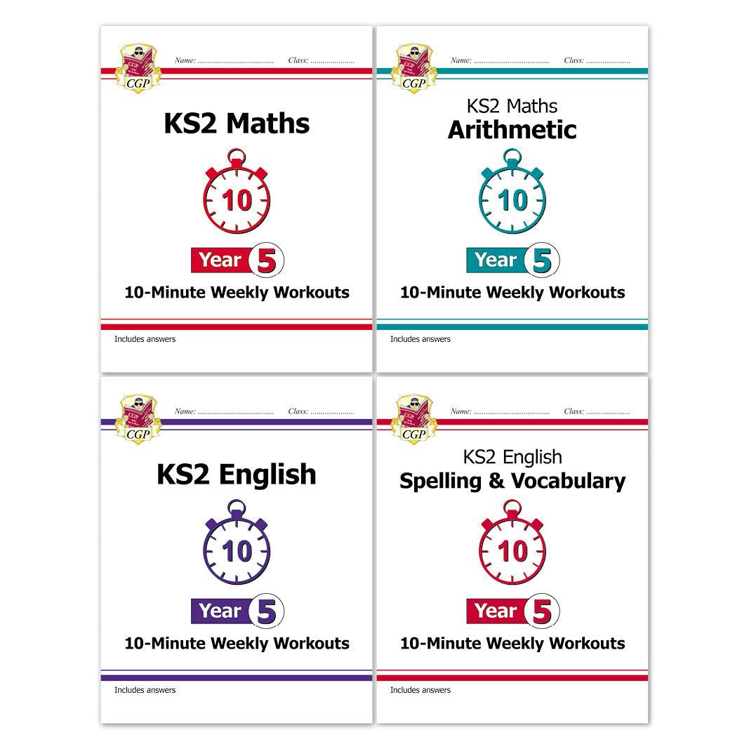 CGP KS2 Year 5 10-Minute Weekly Workout Bundle – Ages 9-10, Paperback NEW - Image 4