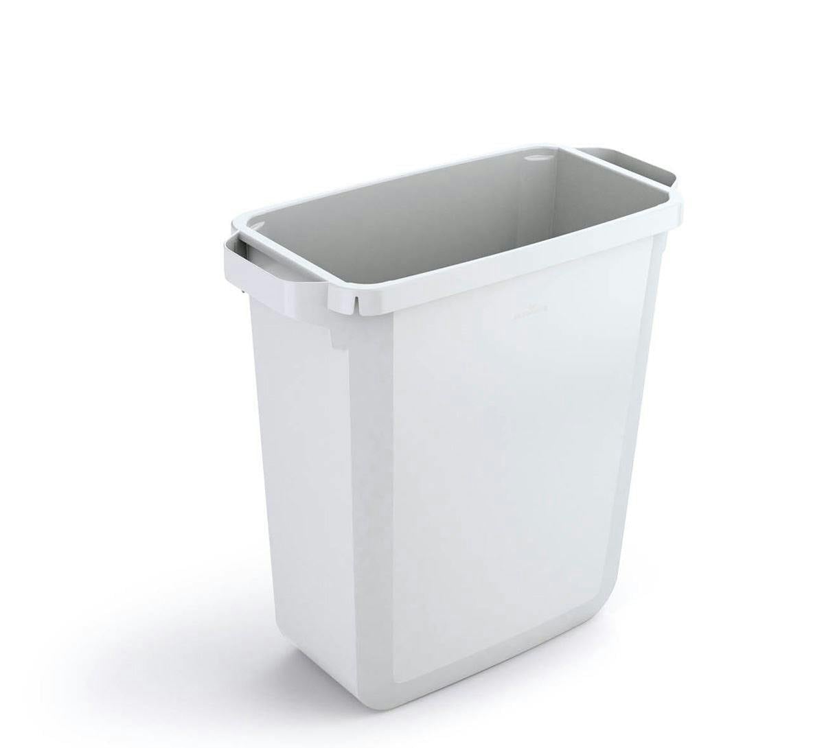 Rackhams White 60L Waste Bin | Rectangular Recycling Bin | Food Bin | Durabin