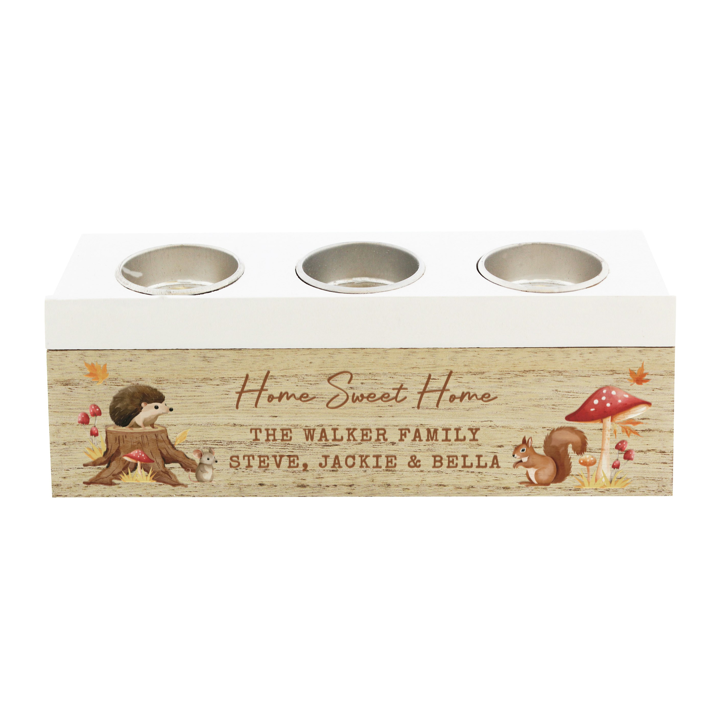 Rackhams Light Personalised Autumn Triple Tea Box
