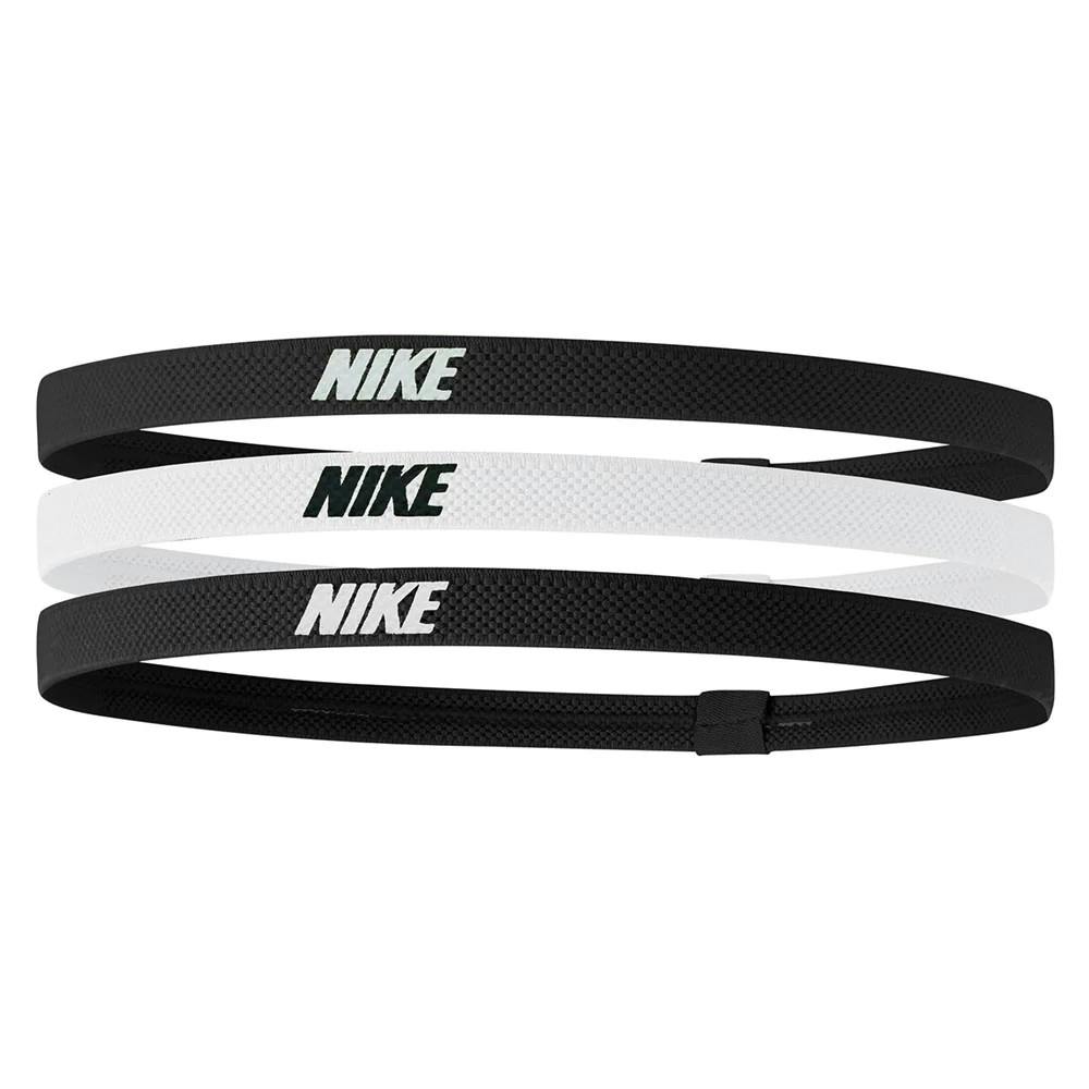Nike Black/White 2.0 Elasticated Headband (Pack Of 3) - One Size