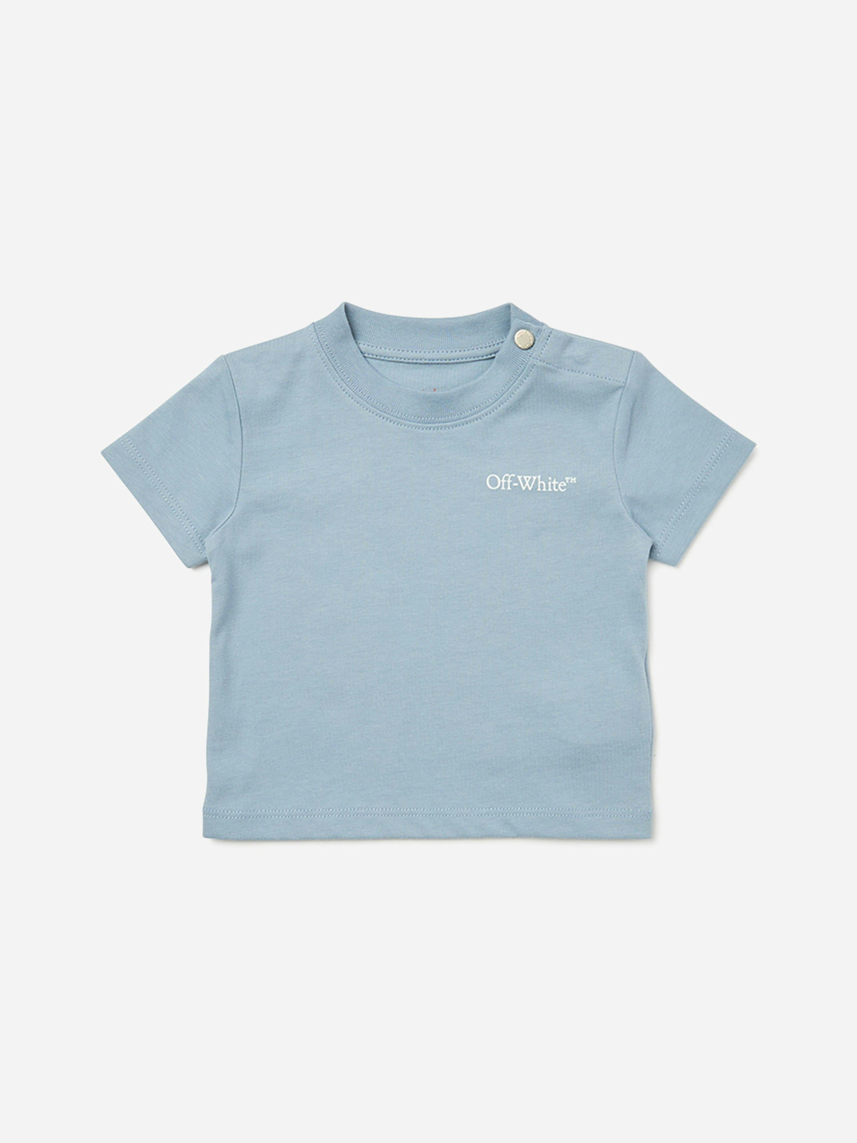 Off-White Men's White/Blue Off- Baby Boys Scribble Diag T-Shirt In - 36 Mths