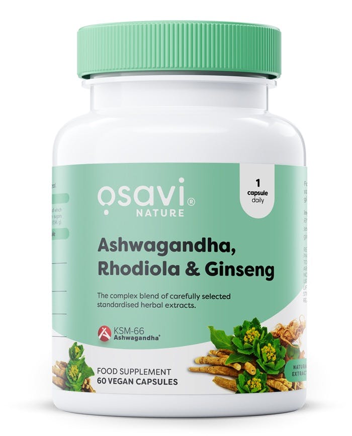 Osavi Ashwagandha With Rhodiola And Ginseng - 60 Capsules - Image 5