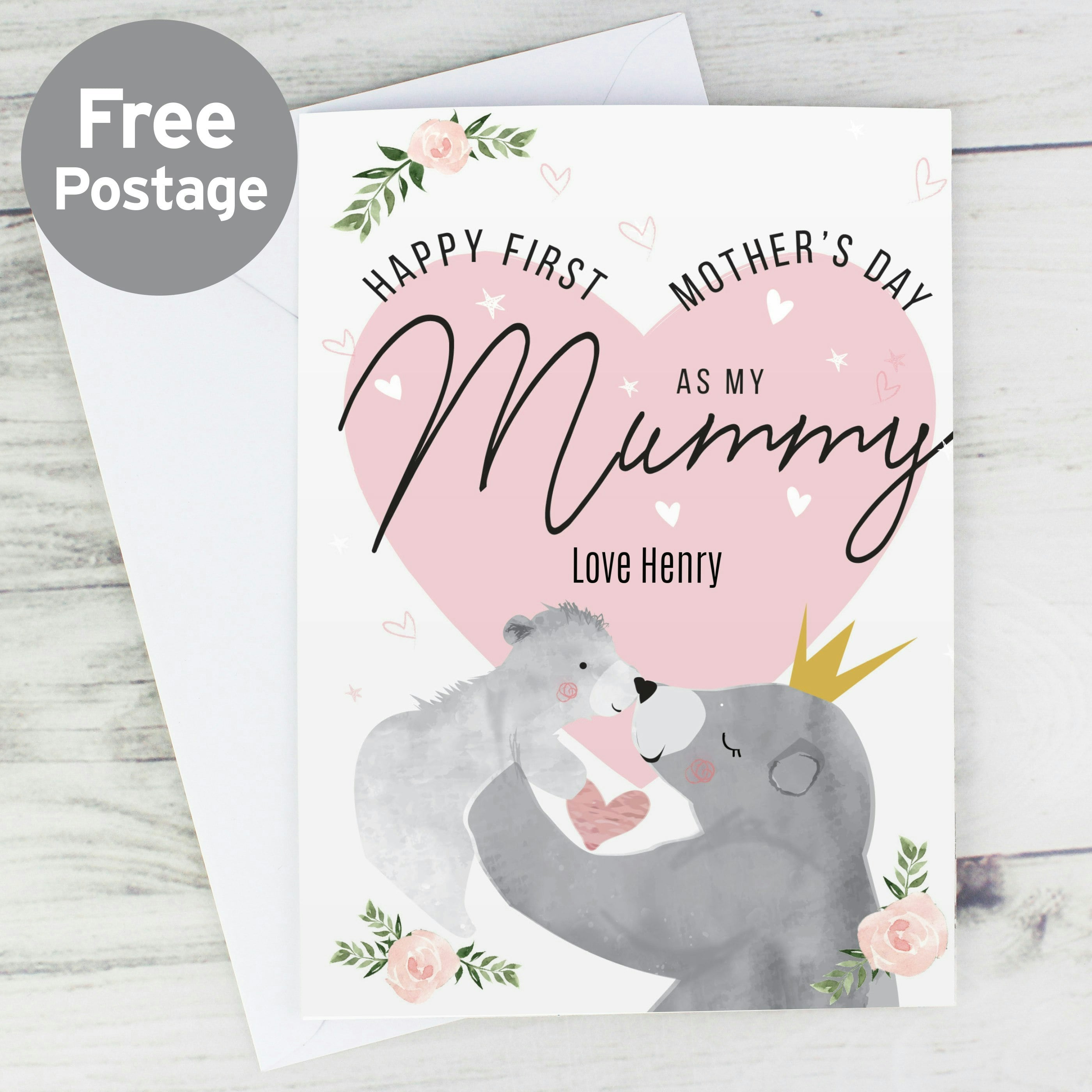 Personalised Memento Company Personalised 1St Mother's Day Mama Bear Card