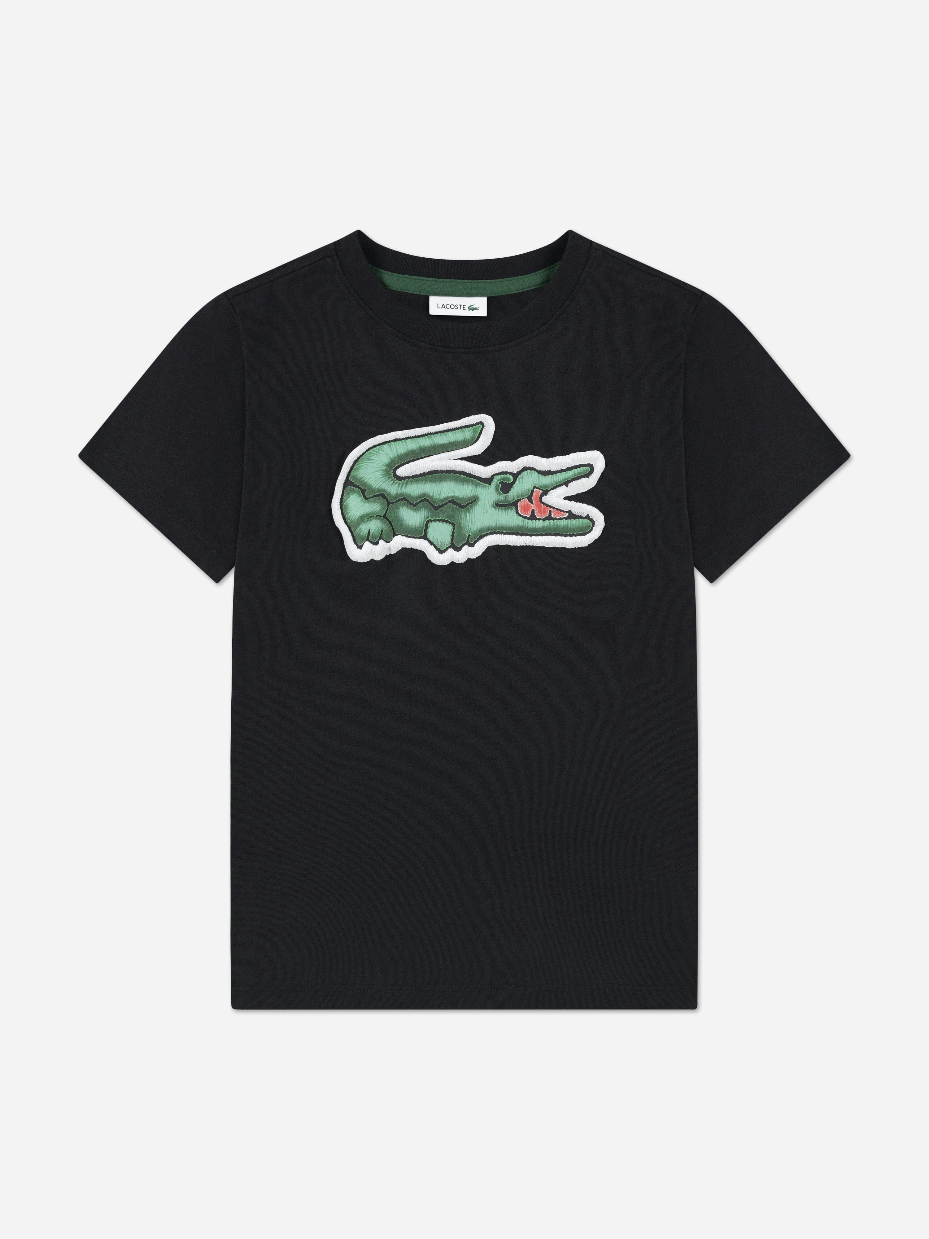 Lacoste Kids Boys Black Lacoste Logo T-Shirt In - Xl (12 Yrs)