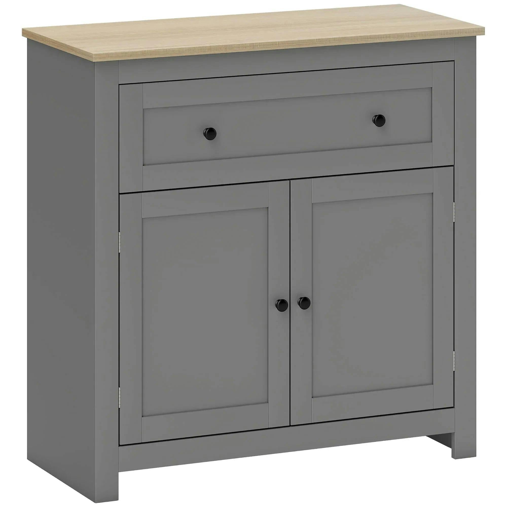 Rackhams Grey Sideboard Storage Cabinet With Adjustable Shelf, Drawer, - Image 6