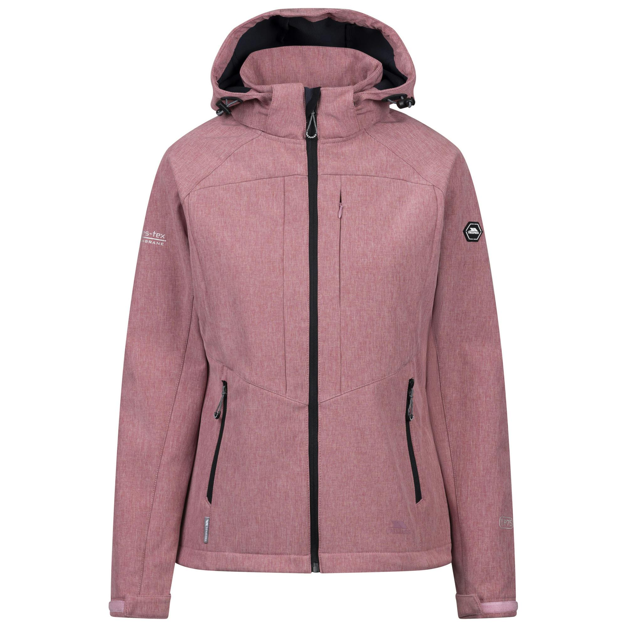 Trespass Women's Light / Fryatt Soft Shell Jacket - Mulberry Marl - Xxl - Mulberry Marl - 88% Polyester/12% Elastane