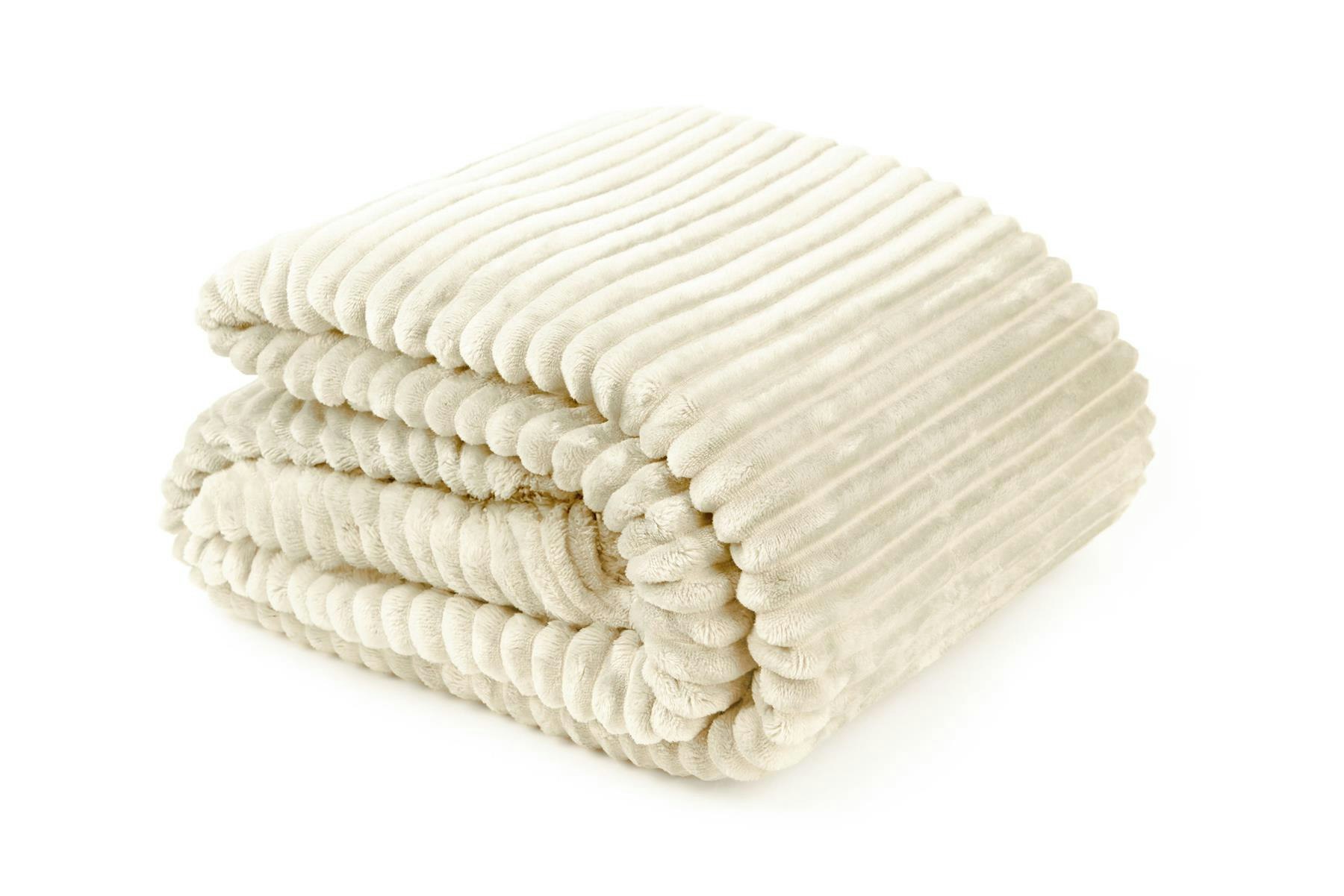 Rackhams Cream Dakota Blanket/Throw - 140X180cm