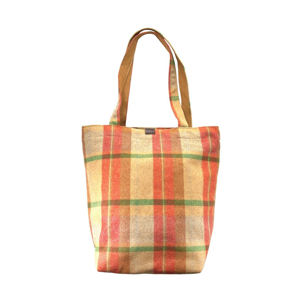 Heritage Traditions Check Tweed Shopper Bag - Camel Check
