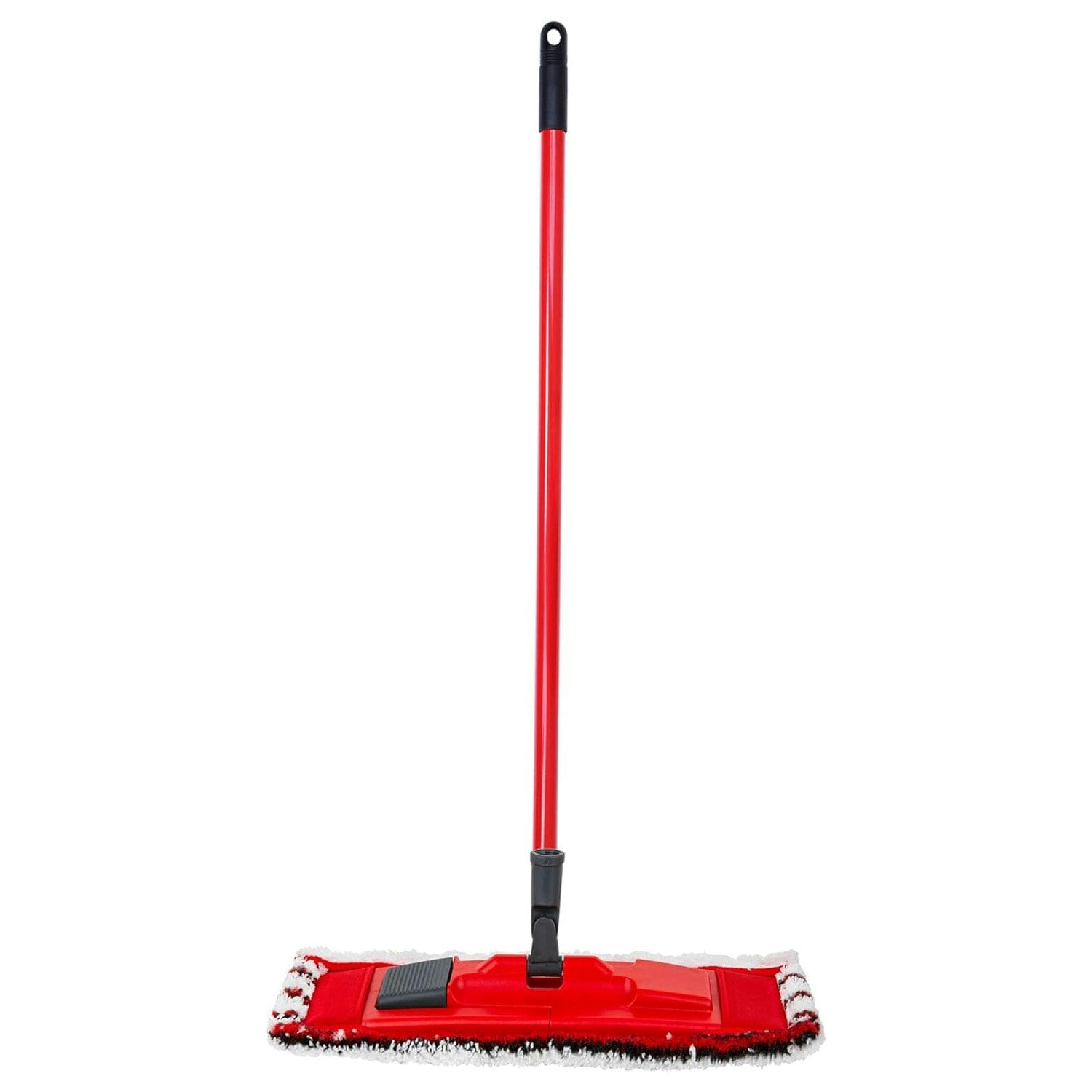 Rackhams Microfibre Flat & Noodle Head Floor Mops Ideal For Wet Or Dry Floors - 2 X Flat Mop Head & Long Handle